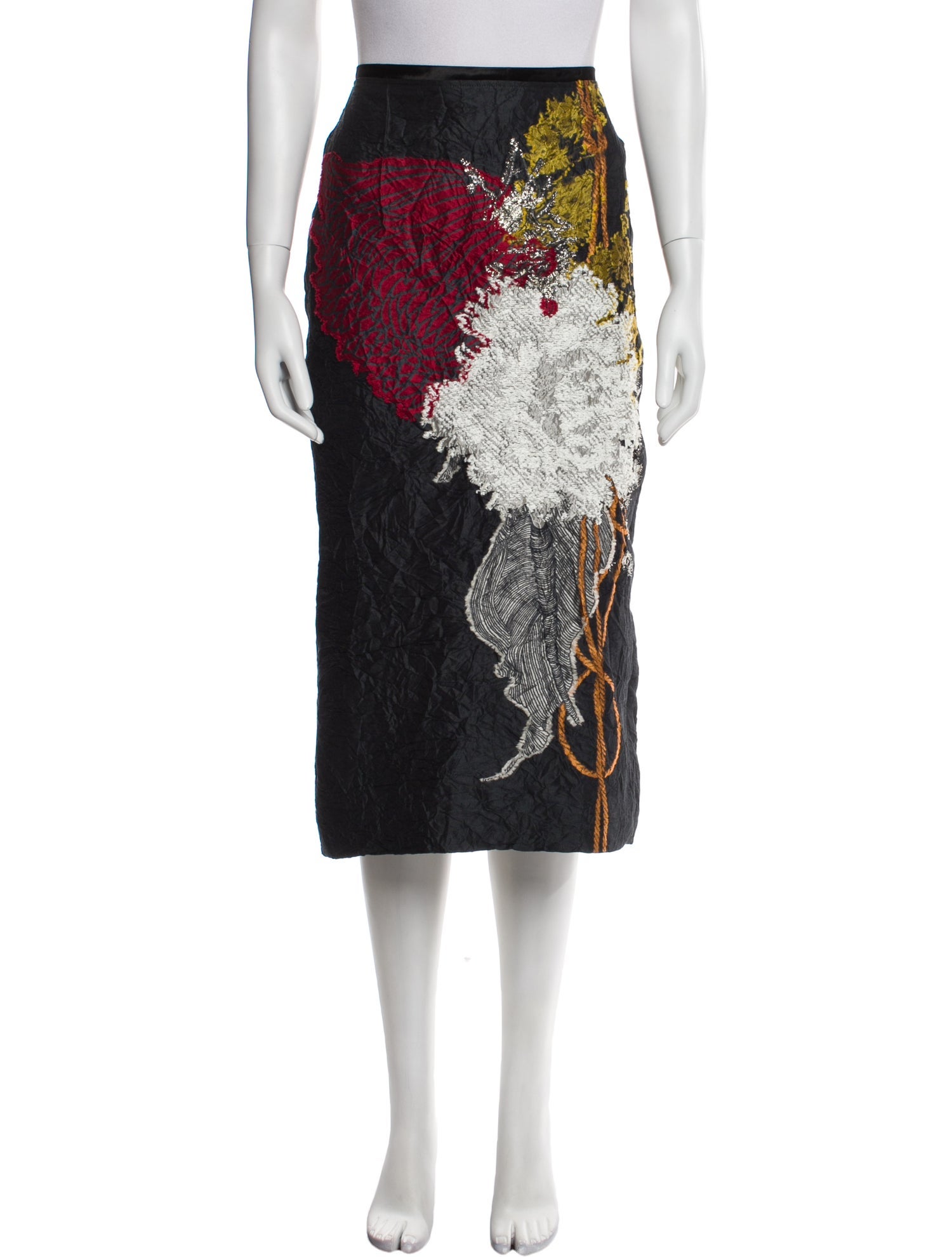 Dries Van Noten Printed Midi Length Skirt