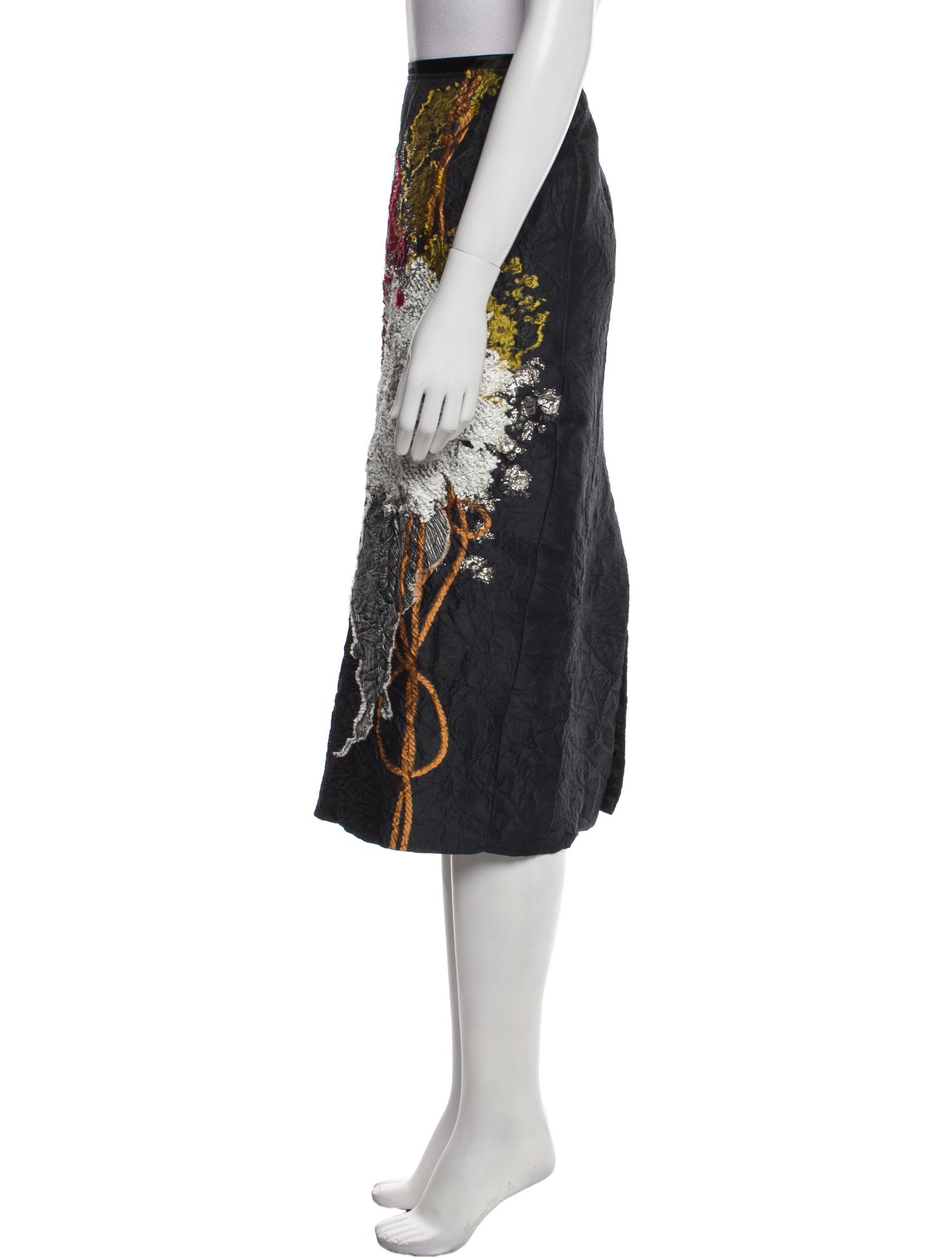 Dries Van Noten Printed Midi Length Skirt