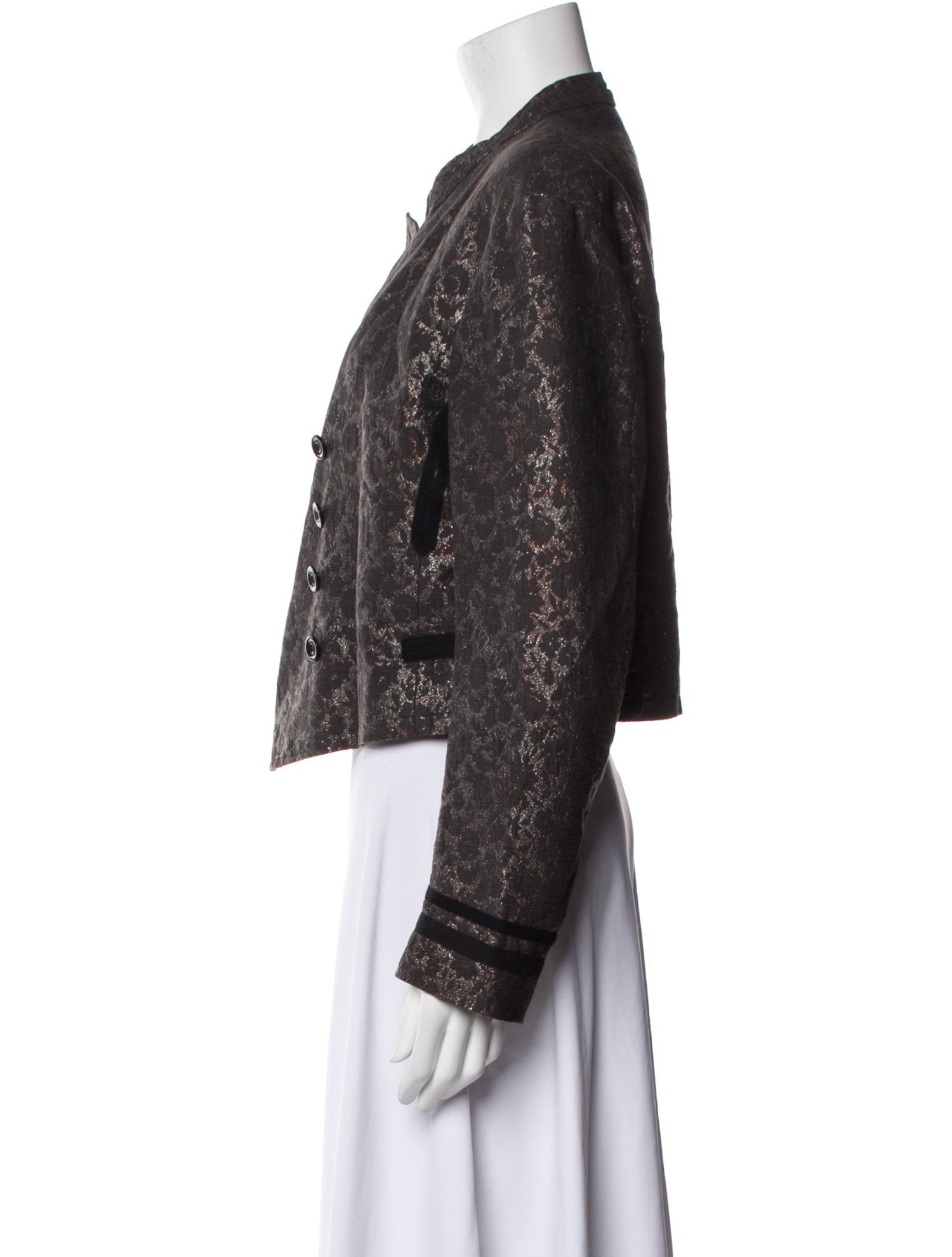 Dries Van Noten Tweed Pattern Evening Jacket