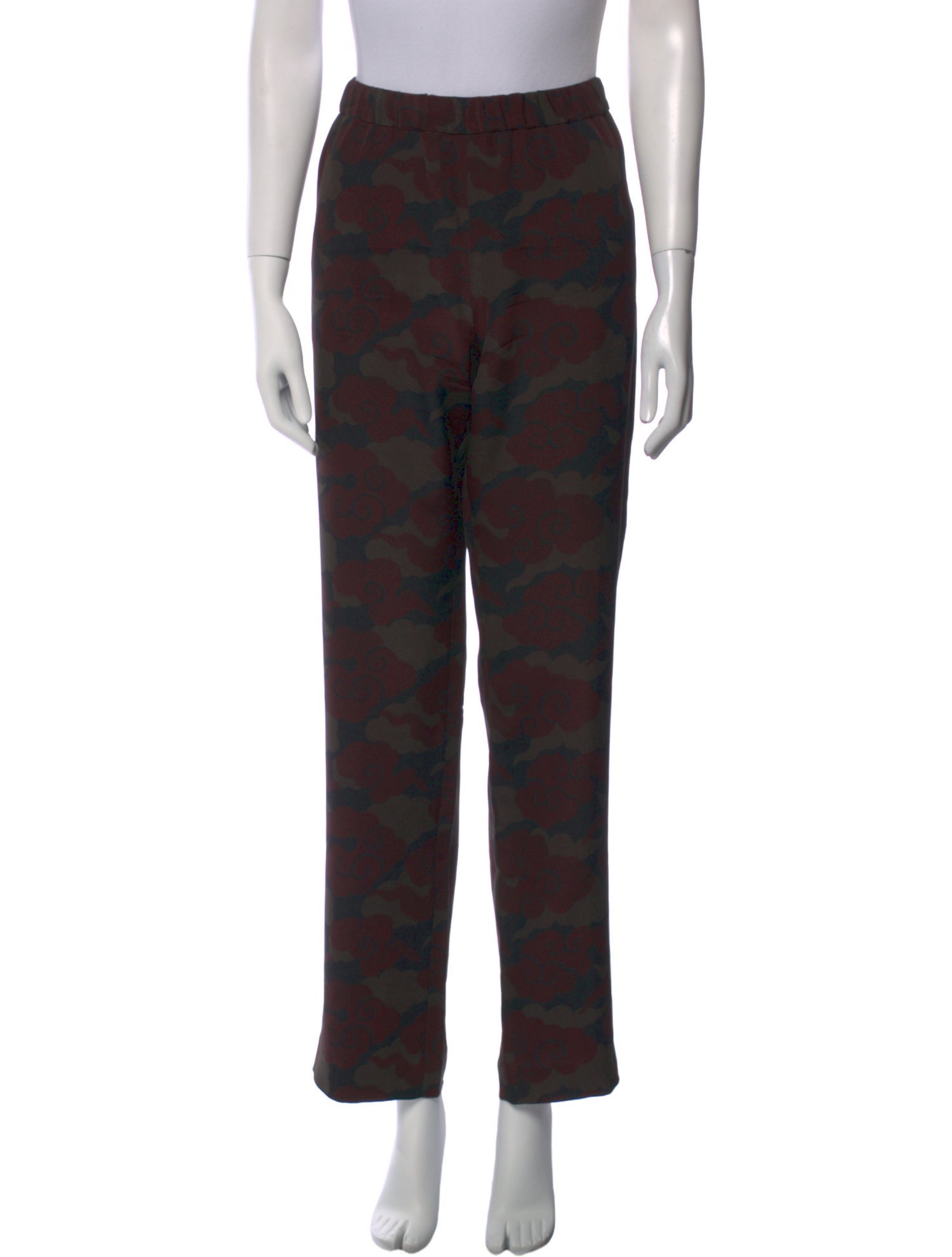 Dries Van Noten Silk Straight Leg Pants