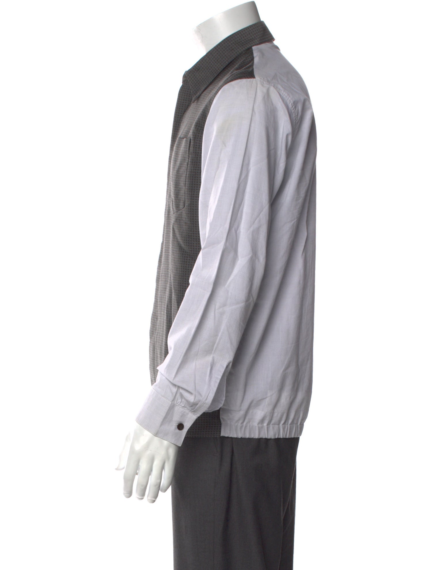 Dries Van Noten Striped Long Sleeve Tuxedo Shirt