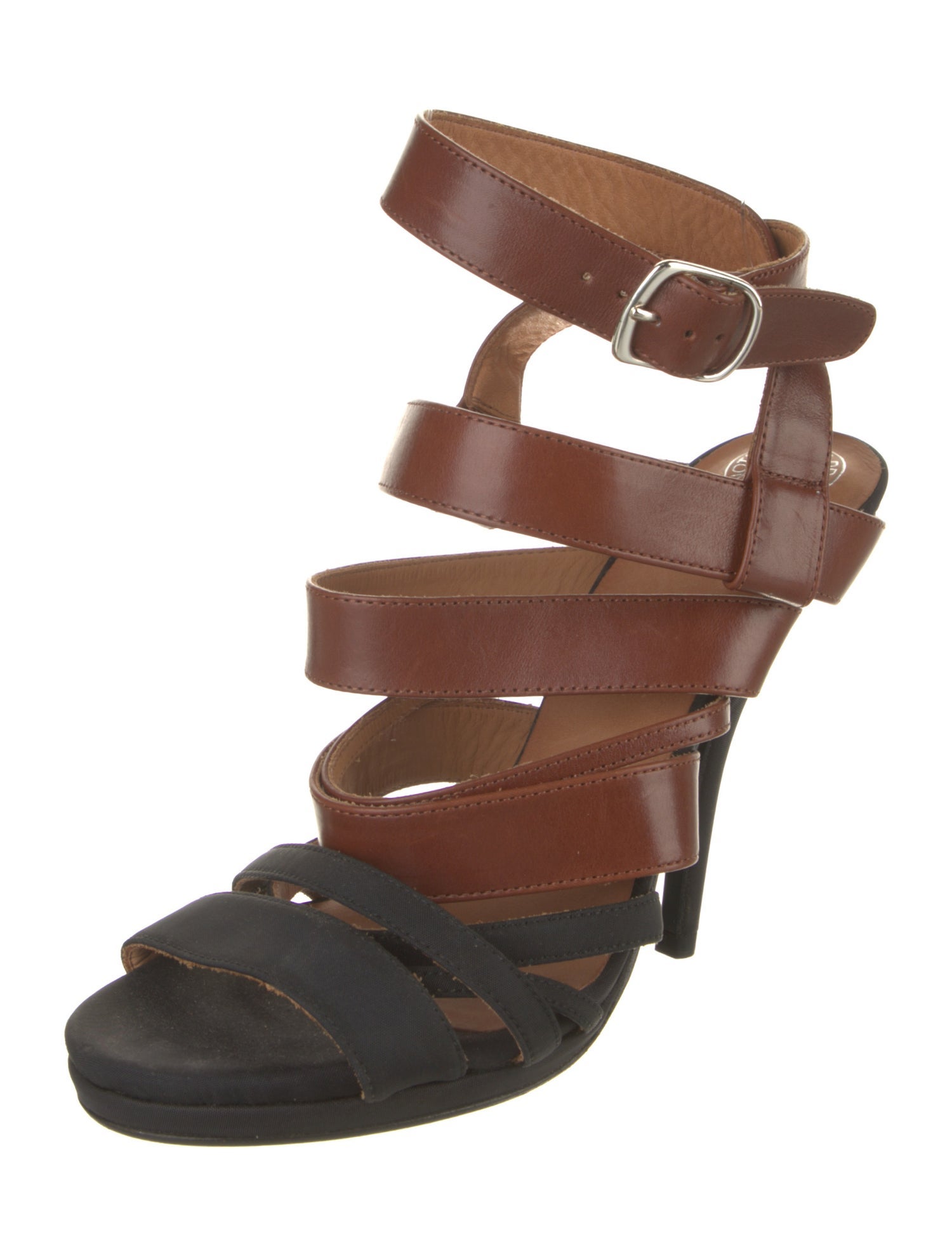 Dries Van Noten Leather Gladiator Sandals