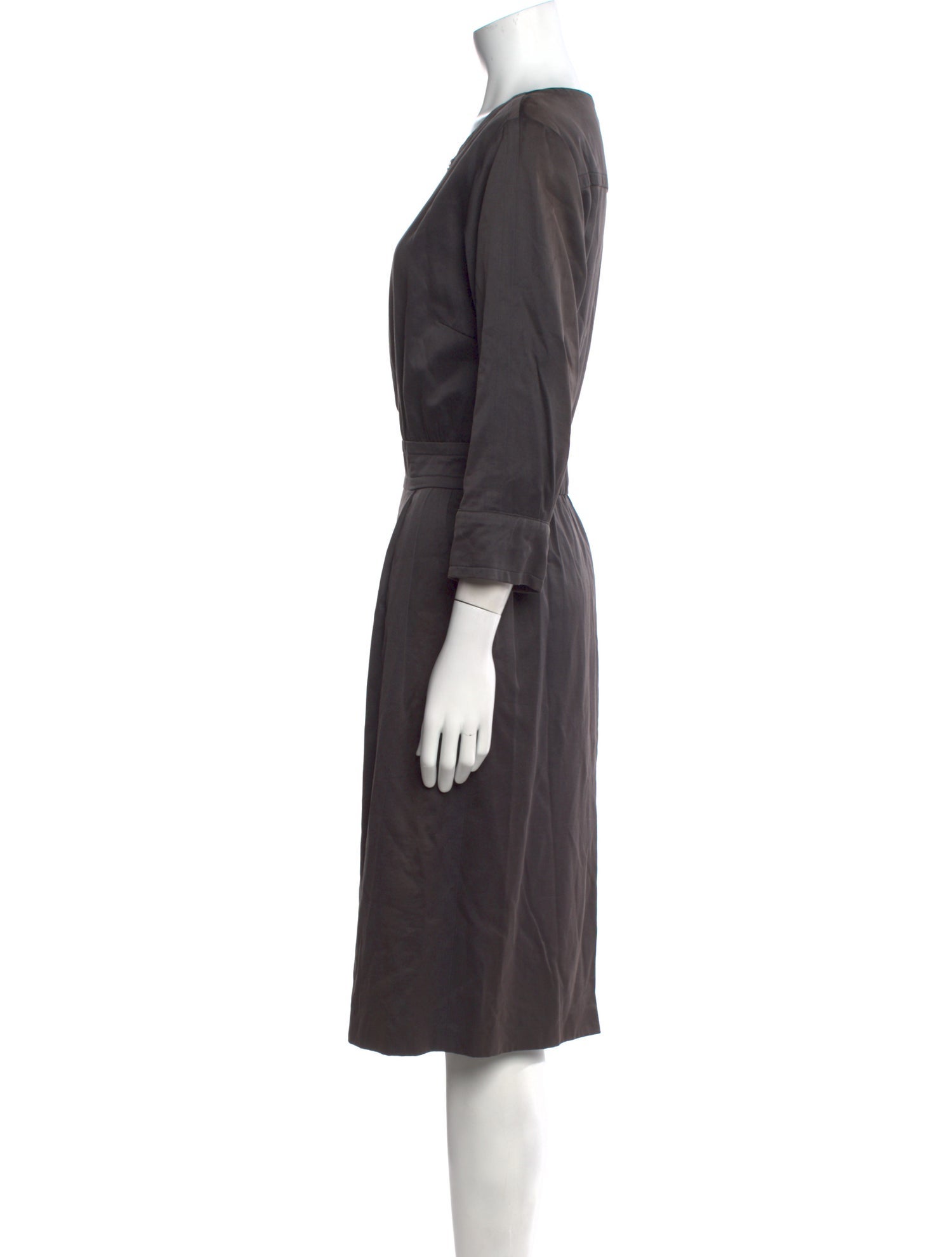 Dries Van Noten Bateau Neckline Midi Length Dress