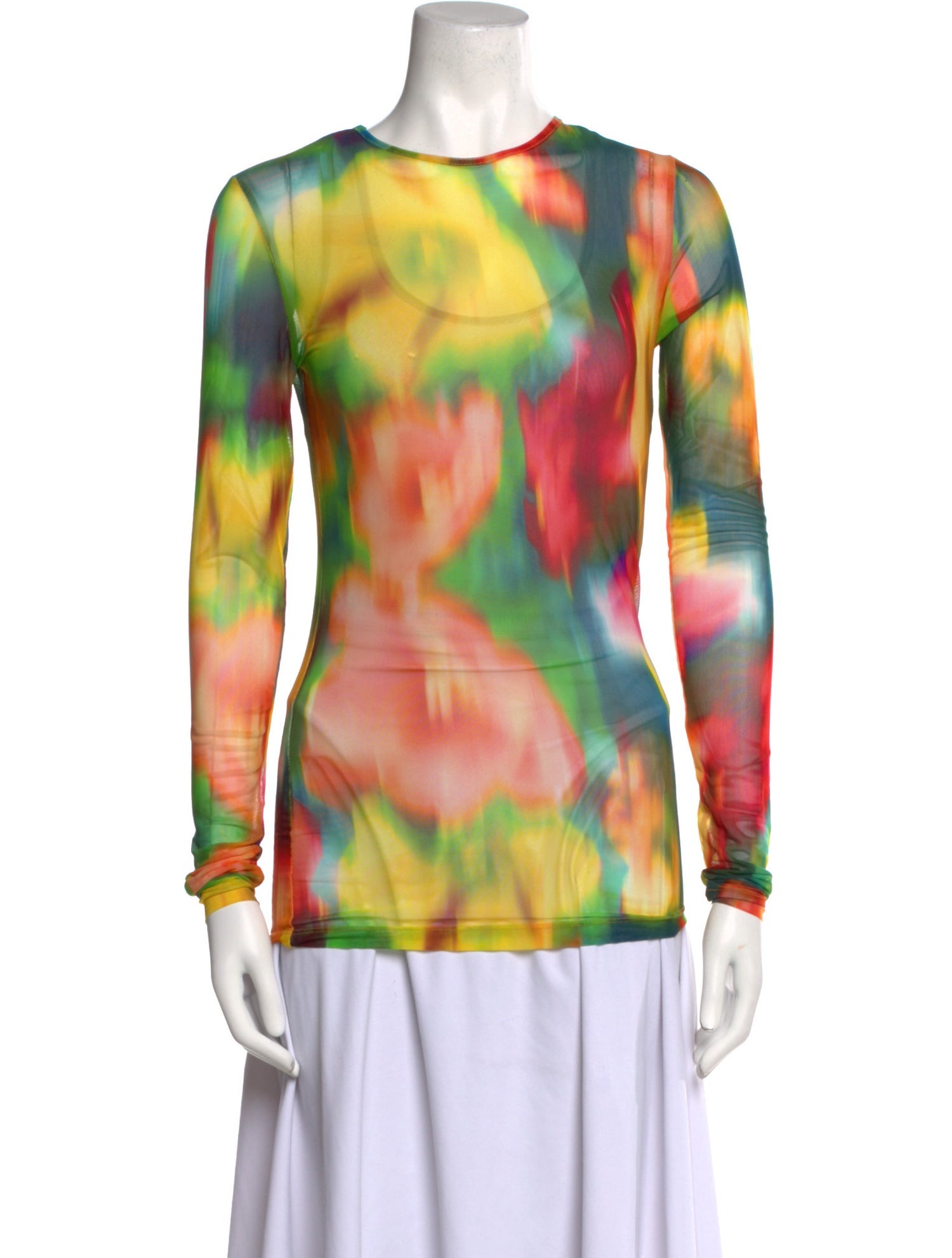 Dries Van Noten Tie-Dye Print Crew Neck Top w/ Tags