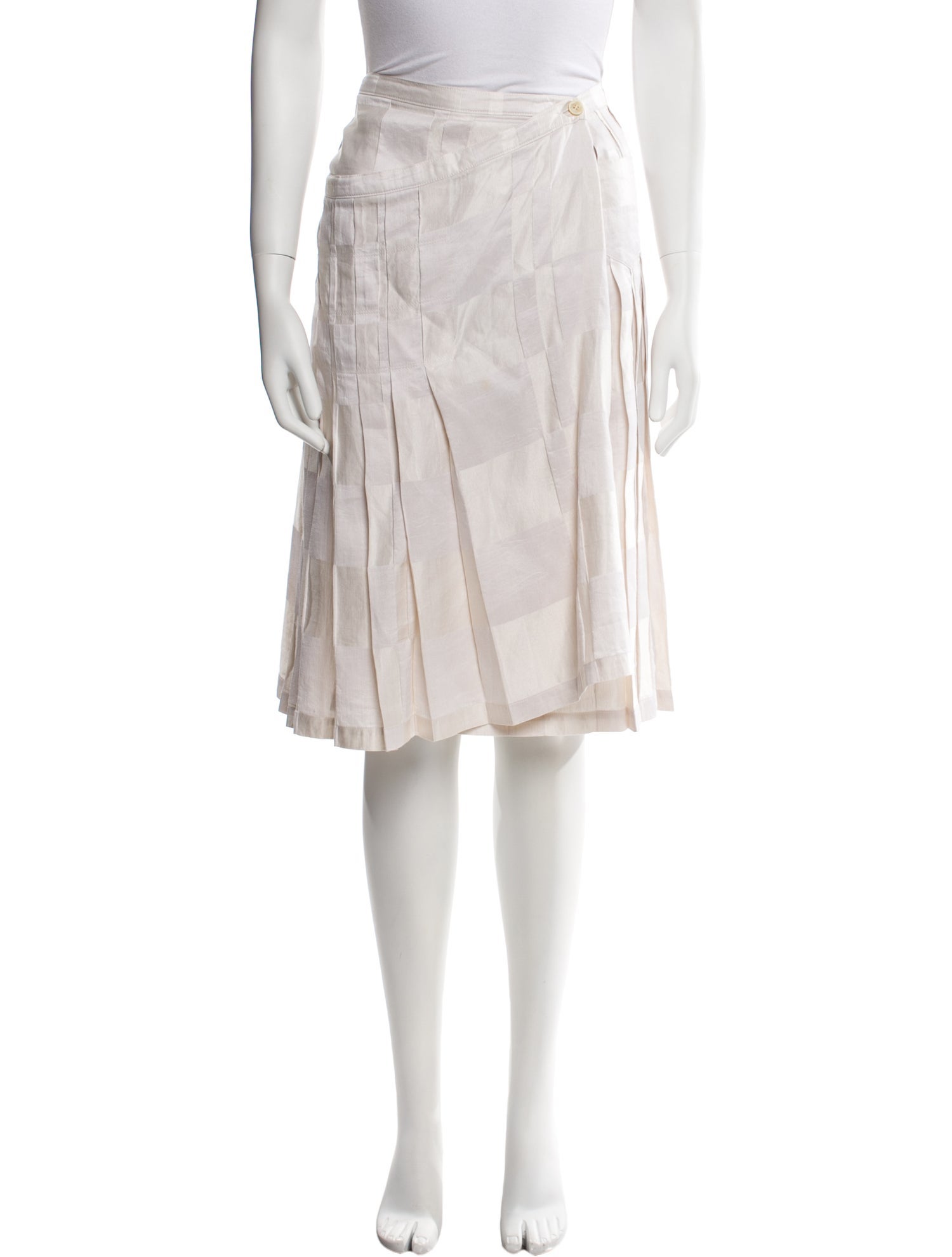 Dries Van Noten Linen Knee-Length Skirt
