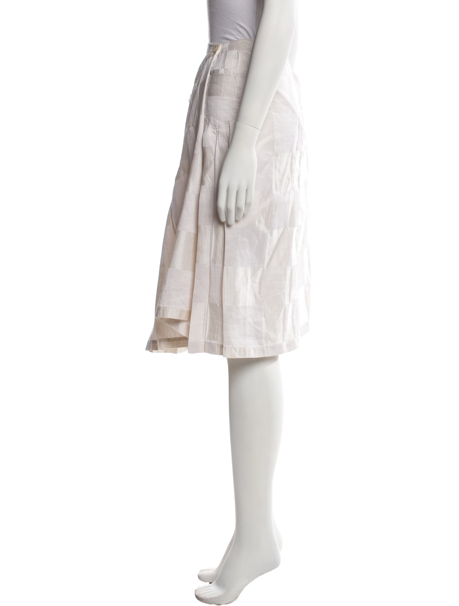 Dries Van Noten Linen Knee-Length Skirt