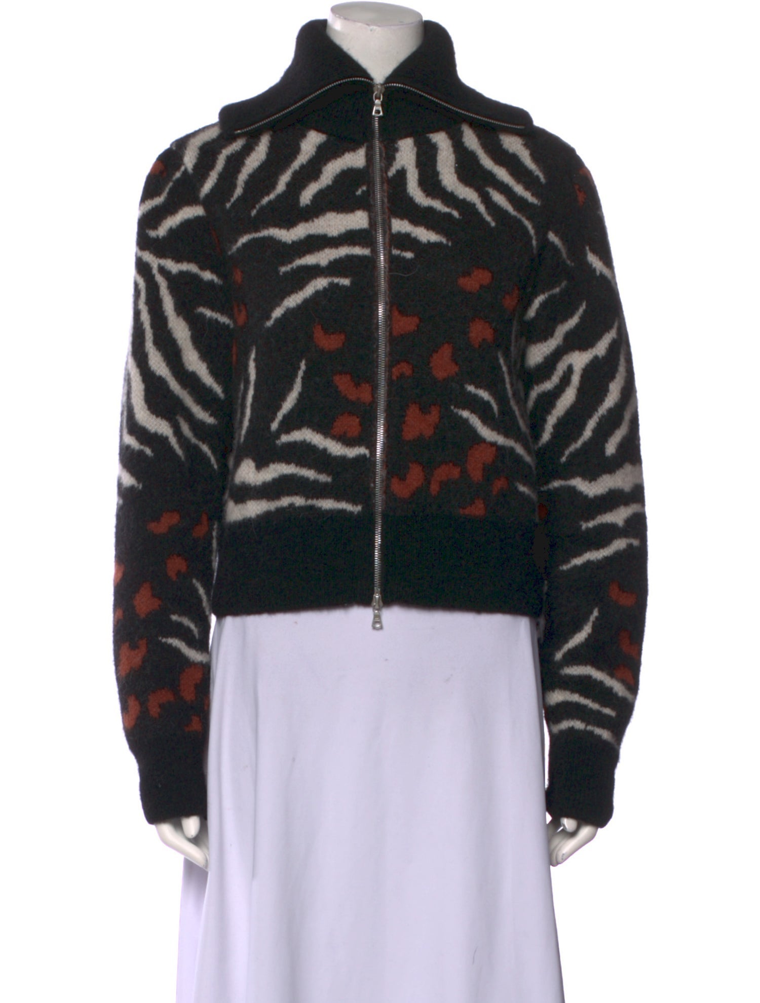 Dries Van Noten Alpaca Animal Print Sweater