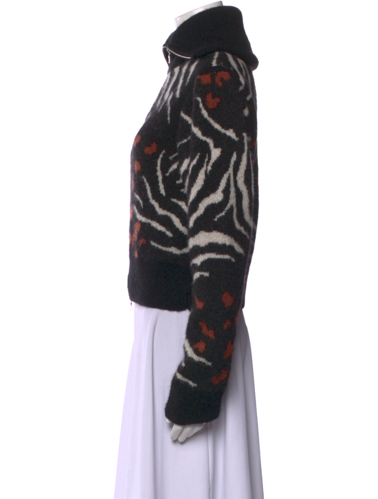 Dries Van Noten Alpaca Animal Print Sweater