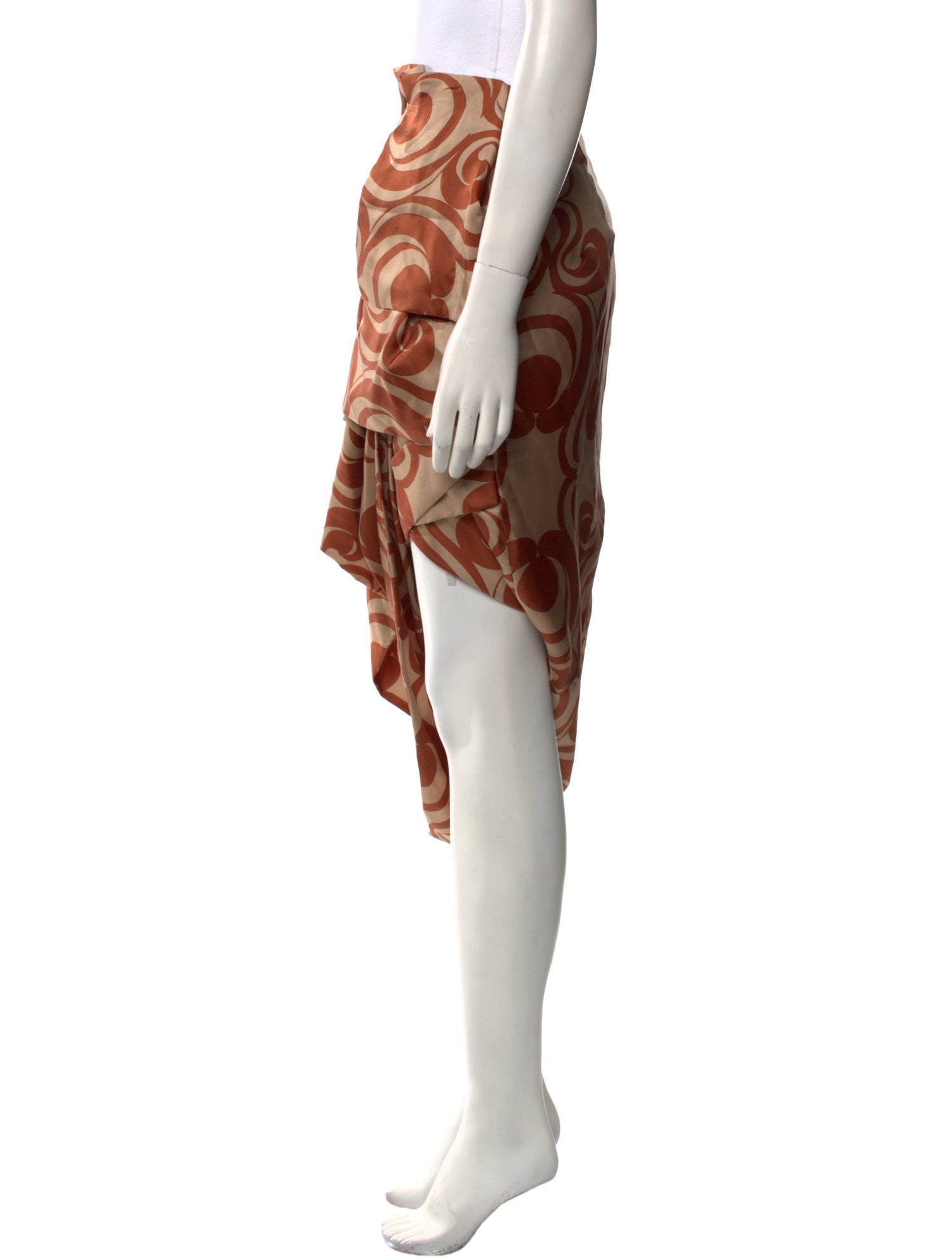 Dries Van Noten Silk Midi Length Skirt