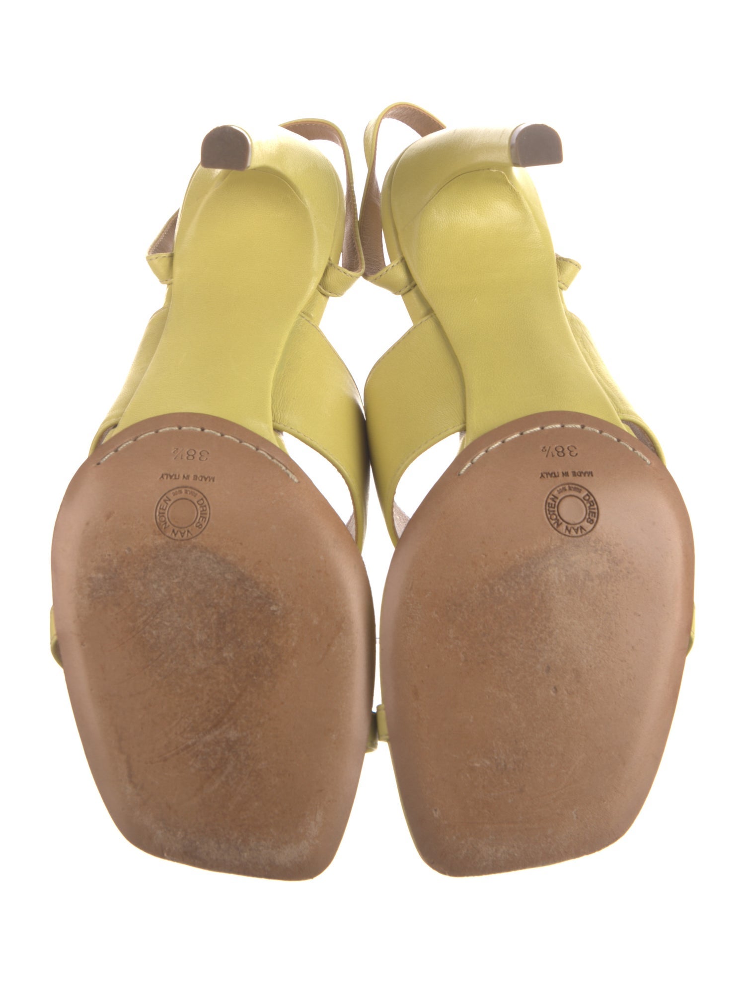 Dries Van Noten Leather Slingback Sandals