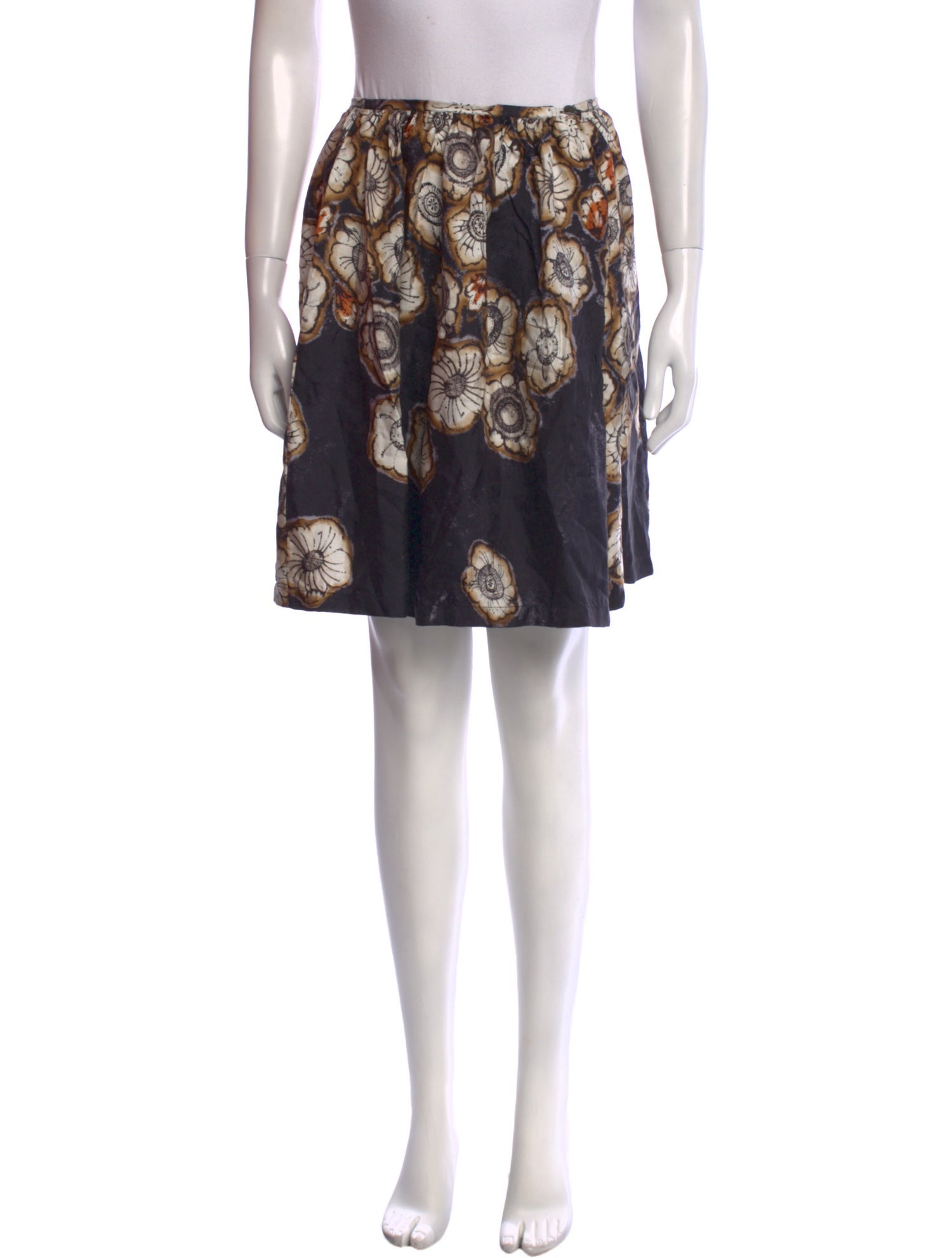 Dries Van Noten Silk Knee-Length Skirt