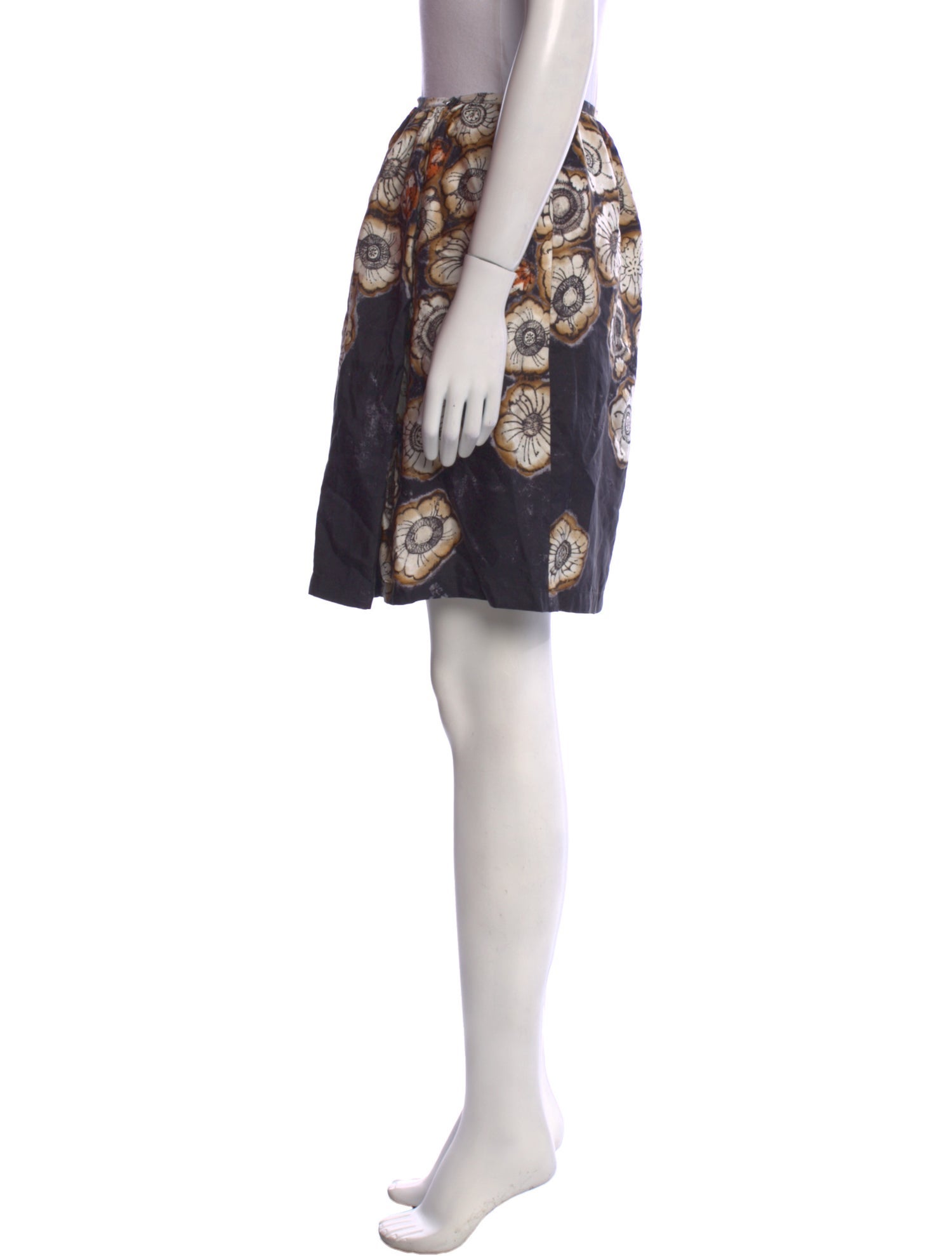 Dries Van Noten Silk Knee-Length Skirt