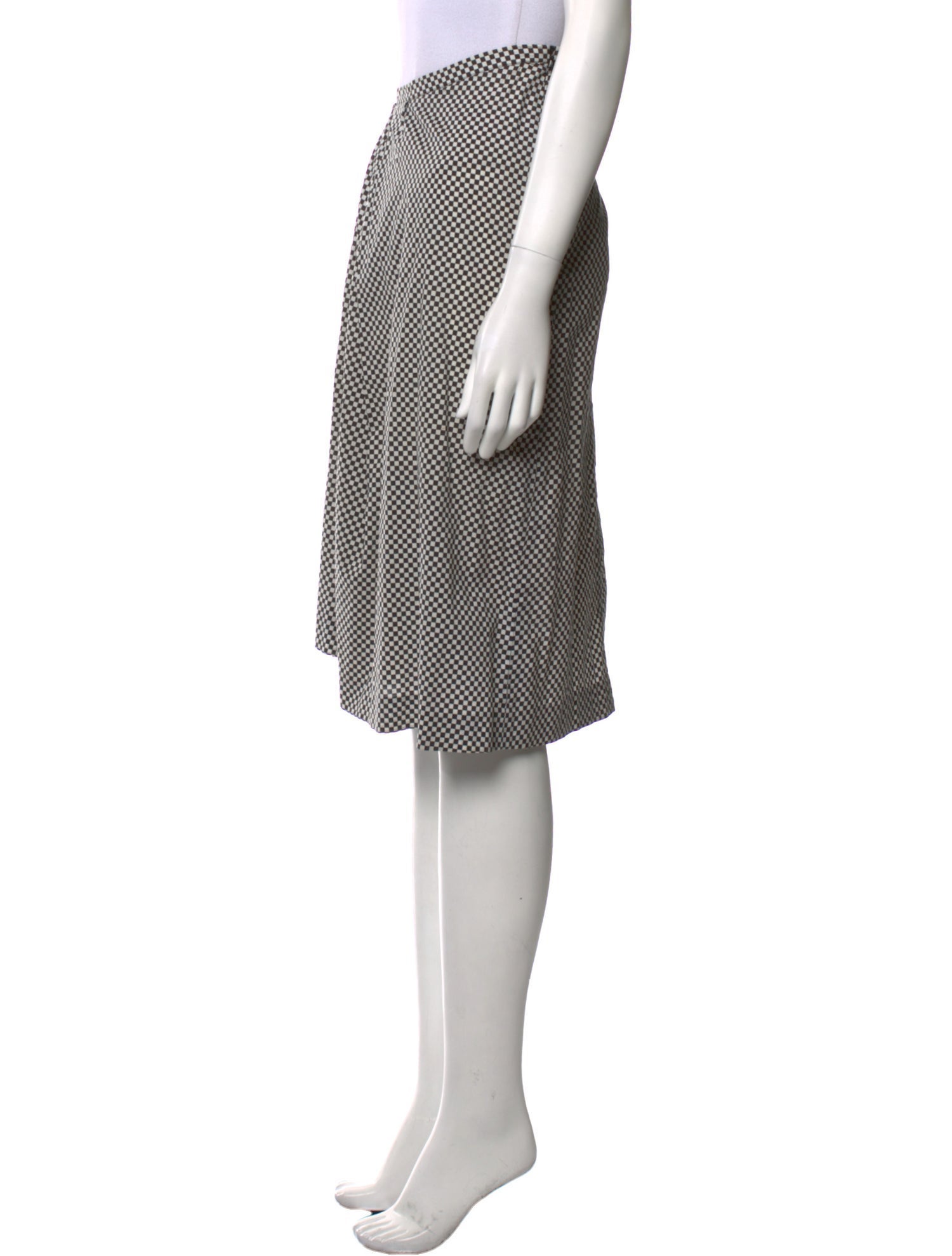 Dries Van Noten Plaid Print Knee-Length Skirt