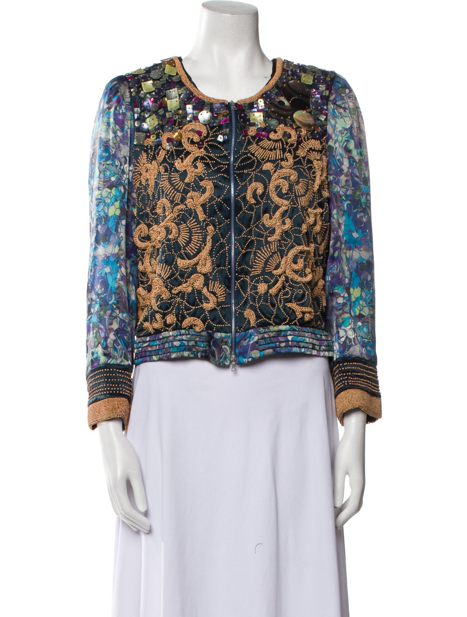 Dries Van Noten Silk Printed Jacket