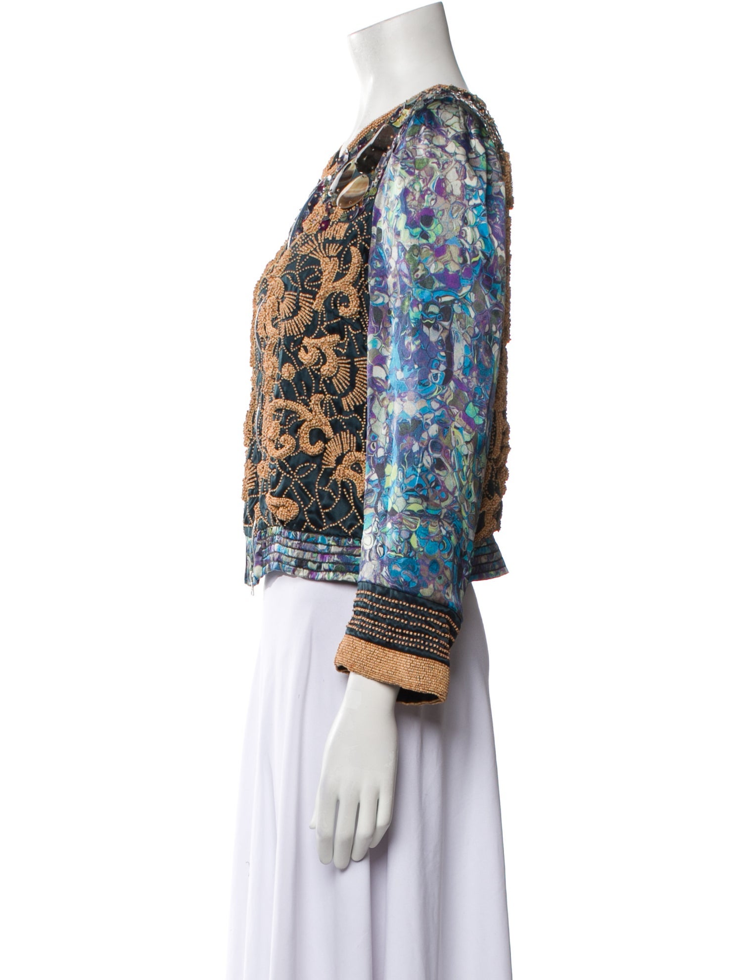 Dries Van Noten Silk Printed Jacket