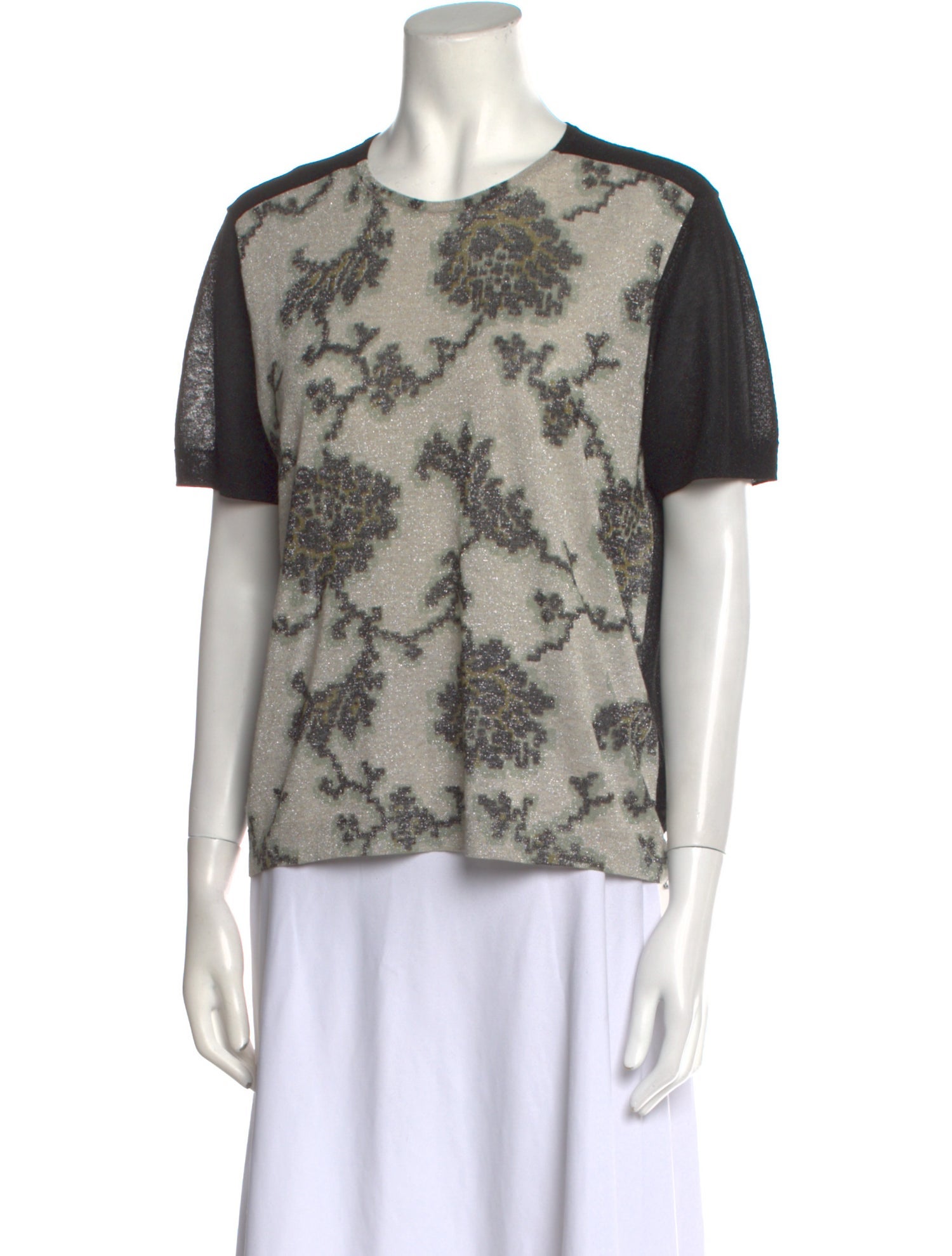 Dries Van Noten Floral Print Crew Neck T-Shirt