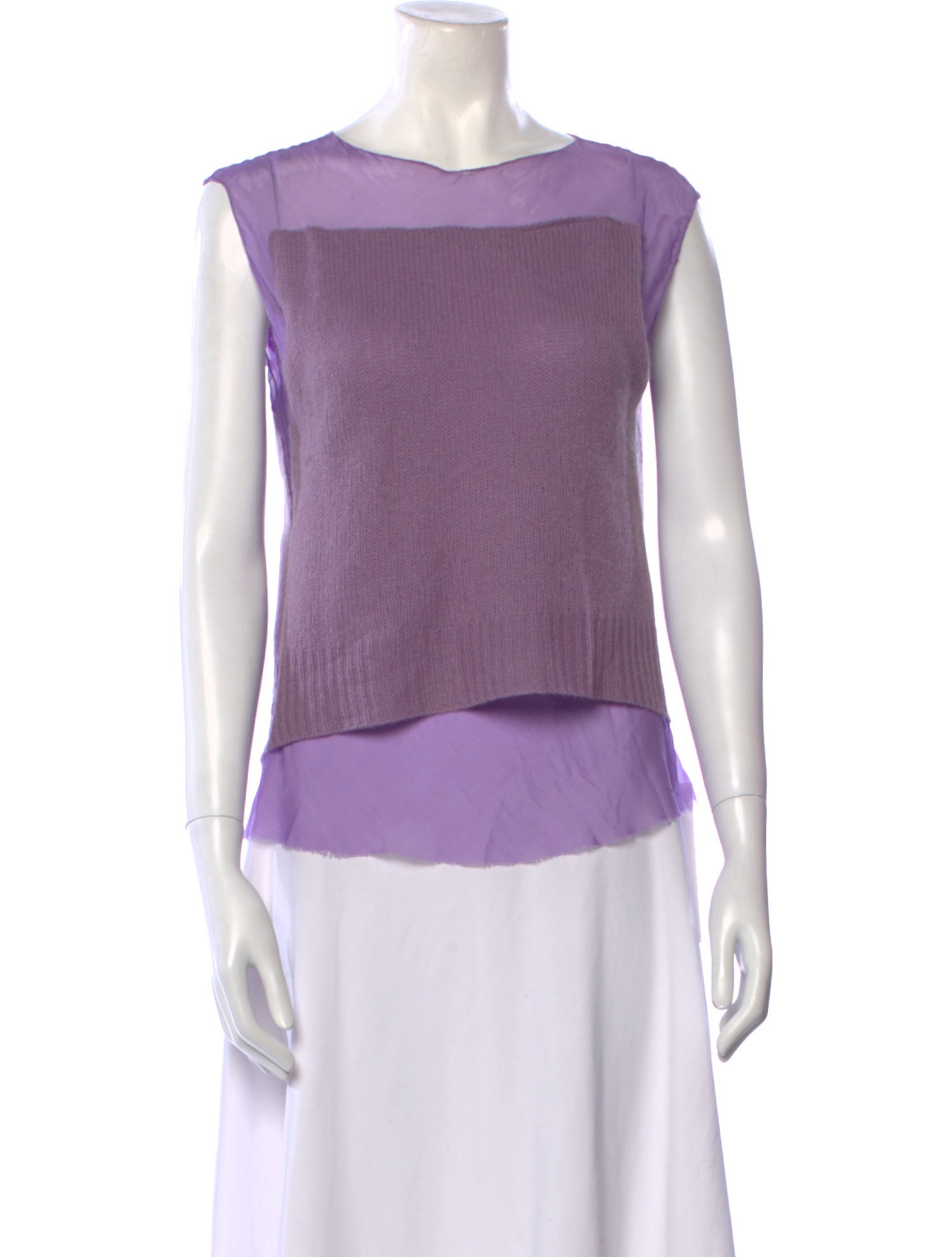 Dries Van Noten Silk Bateau Neckline Top