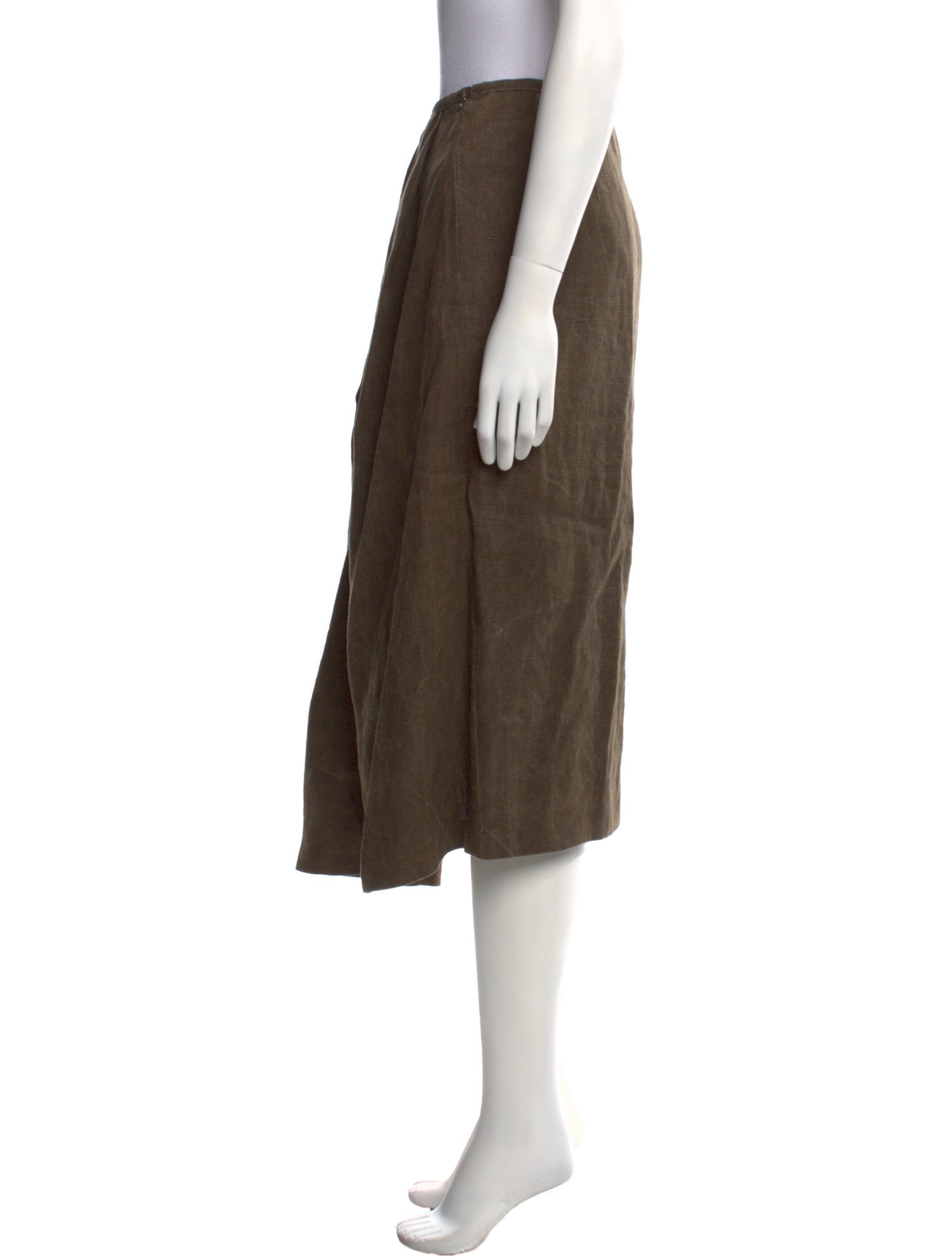 Dries Van Noten Linen Midi Length Skirt