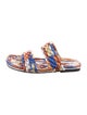 Dries Van Noten Leather Printed Slides