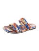 Dries Van Noten Leather Printed Slides