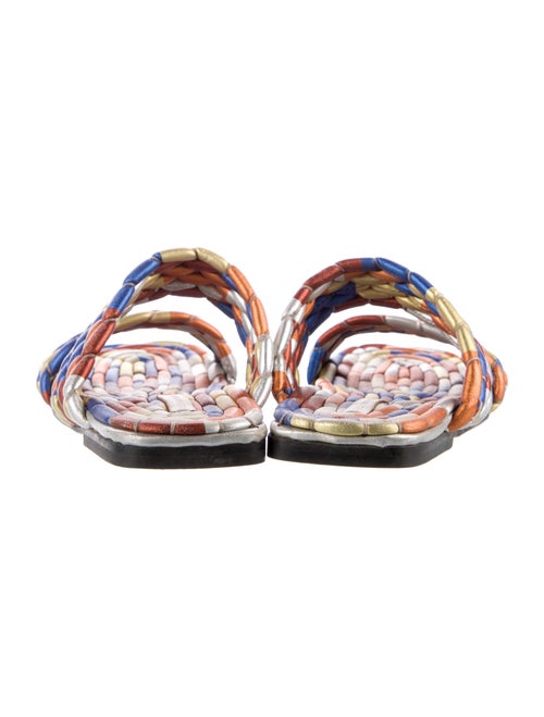 Dries Van Noten Leather Printed Slides