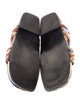 Dries Van Noten Leather Printed Slides
