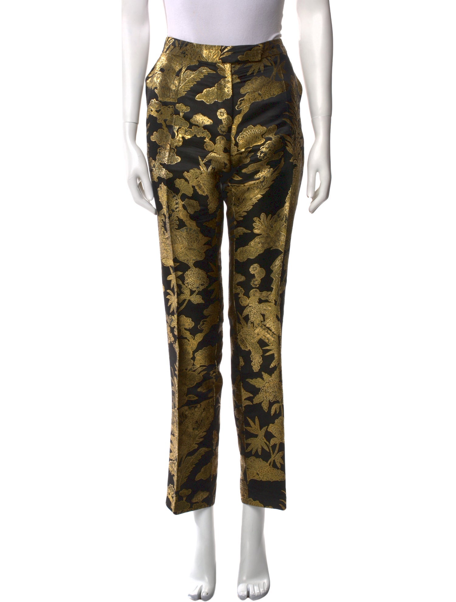 Dries Van Noten Silk Wide Leg Pants