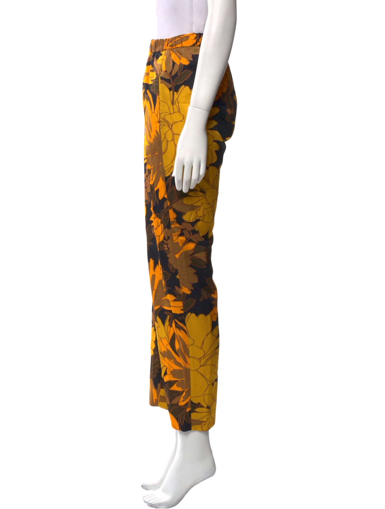 Dries Van Noten Floral Print Straight Leg Pants