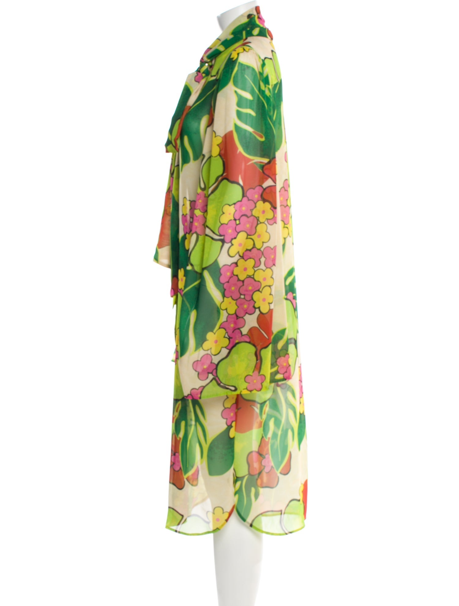 Dries Van Noten Floral Print Midi Length Dress