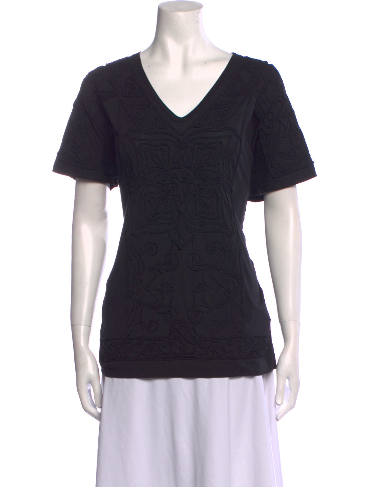 Dries Van Noten V-Neck Short Sleeve Top