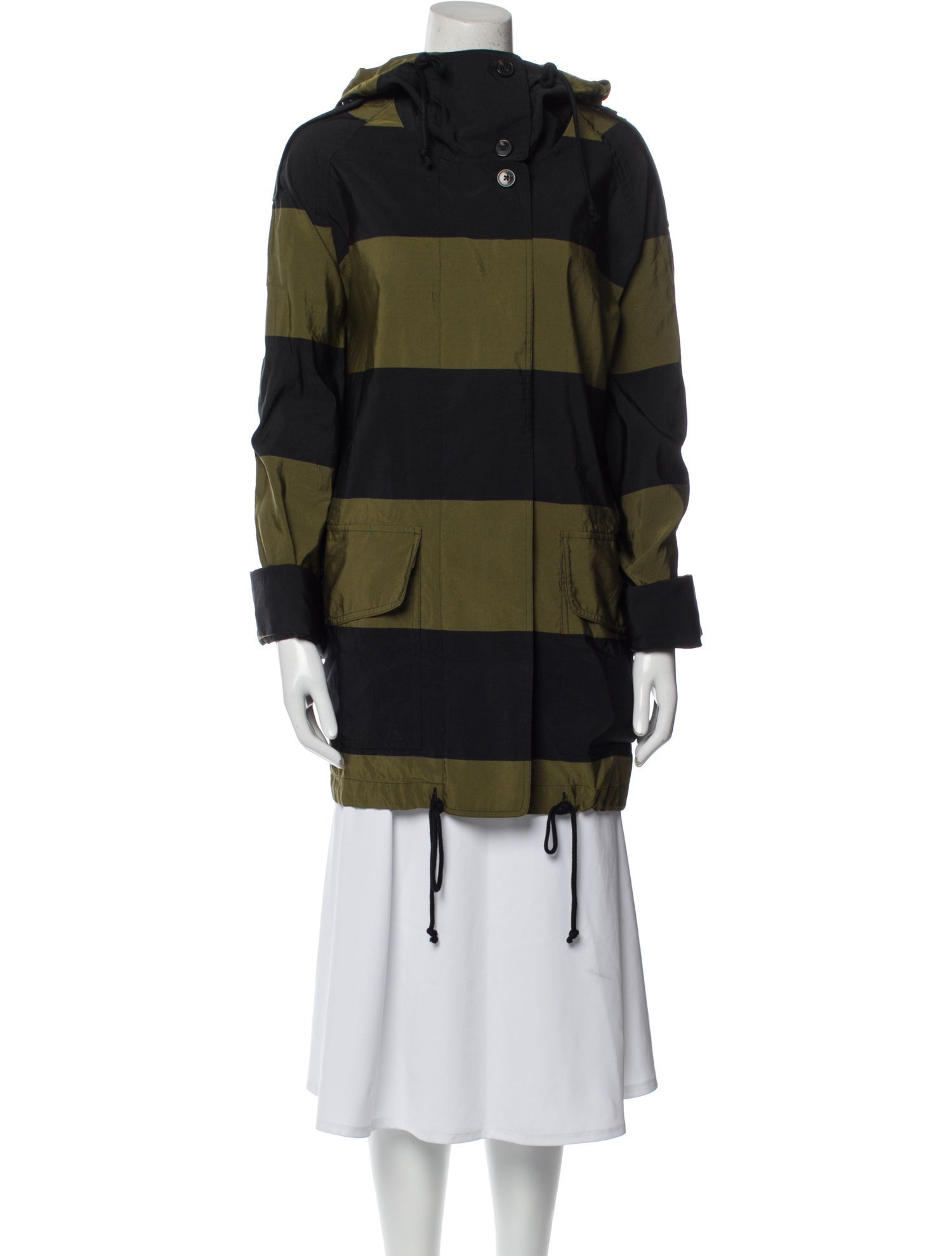 Dries Van Noten Striped Parka