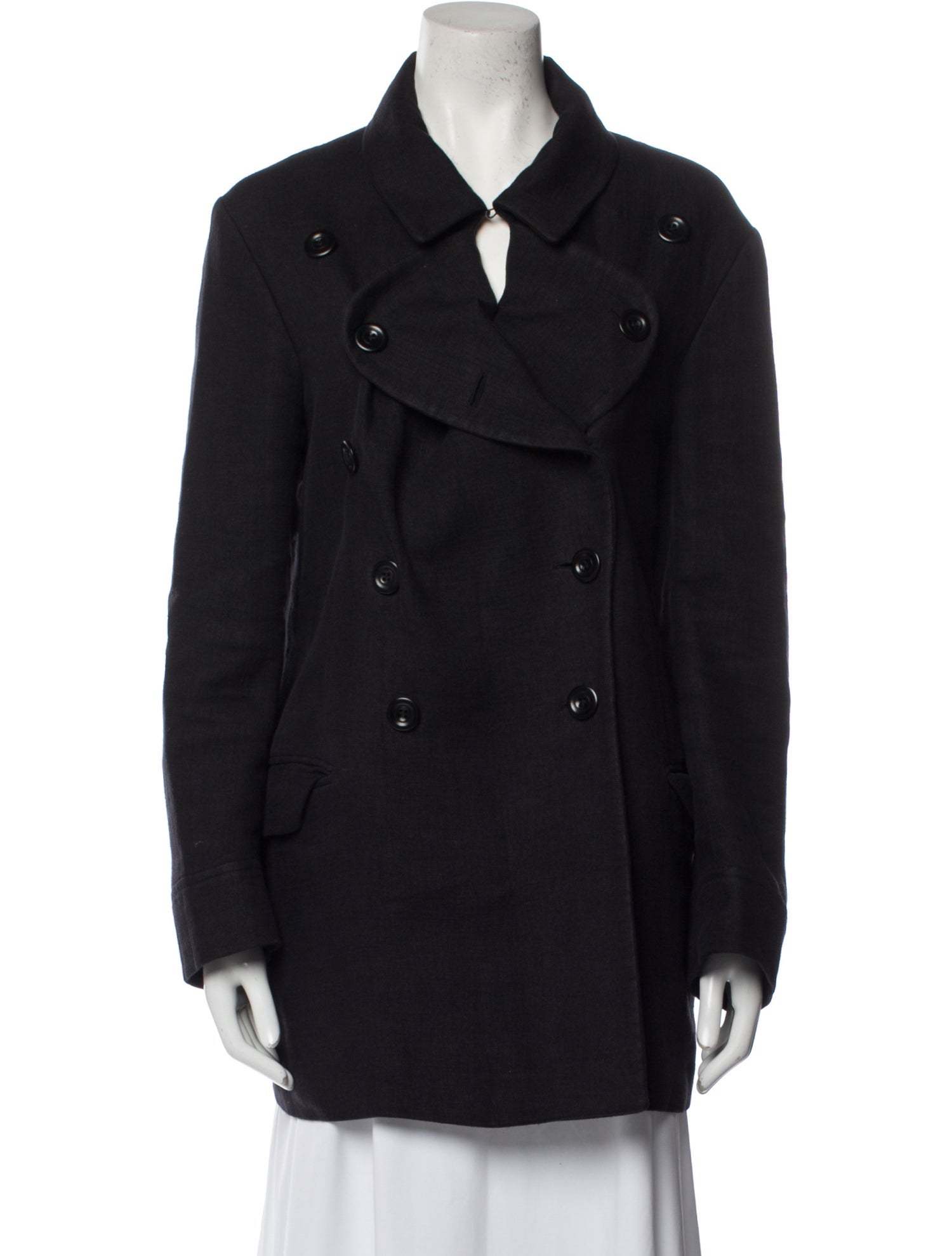 Dries Van Noten Linen Peacoat