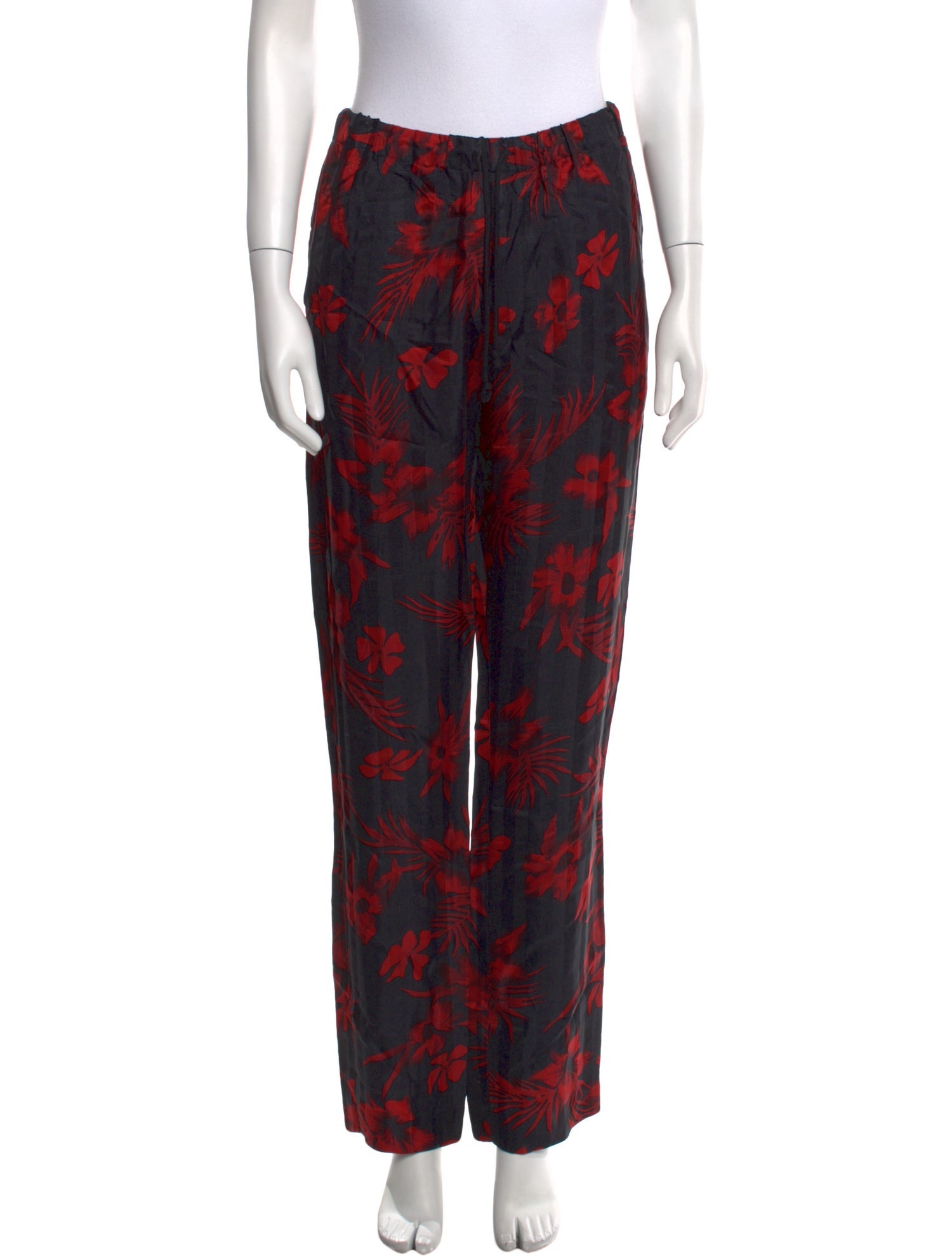 Dries Van Noten Floral Print Straight Leg Pants