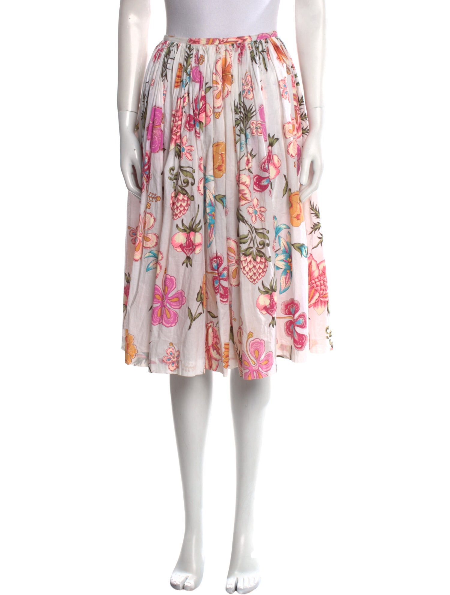 Dries Van Noten Floral Print Knee-Length Skirt