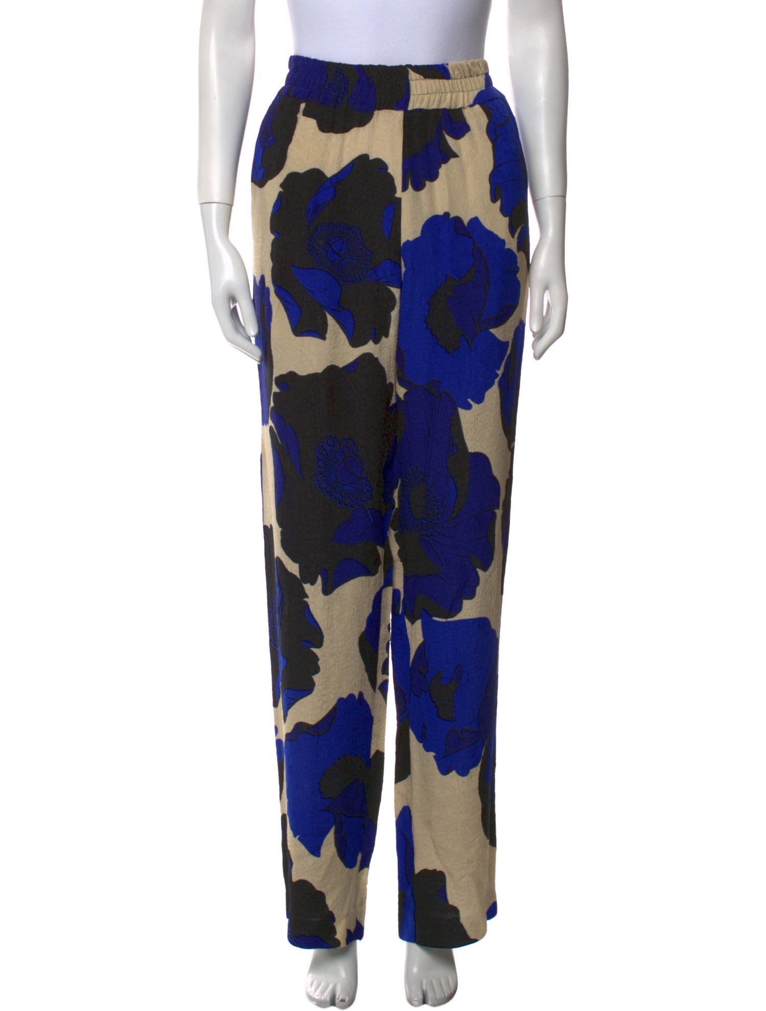 Dries Van Noten Floral Print Wide Leg Pants