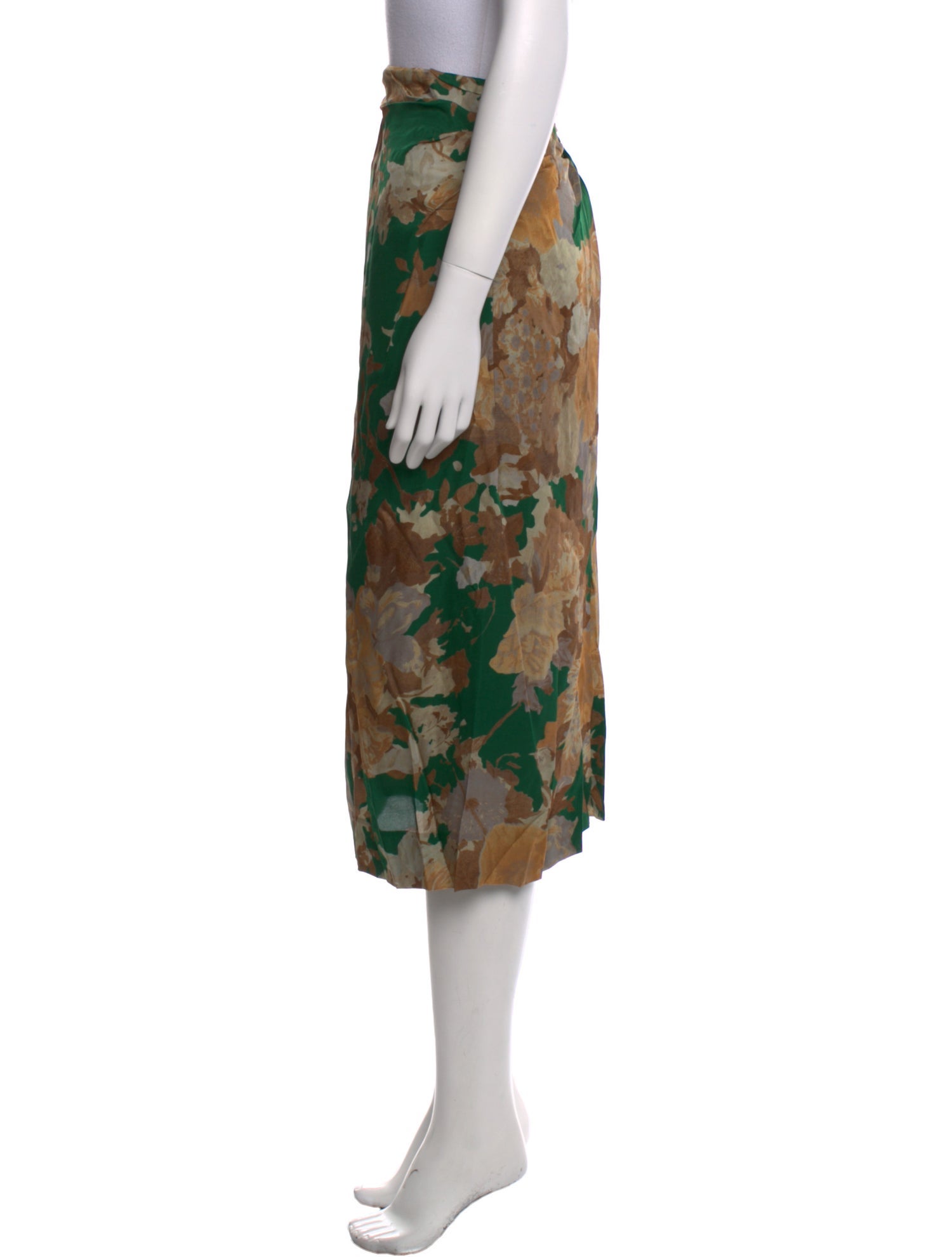 Dries Van Noten Floral Print Midi Length Skirt