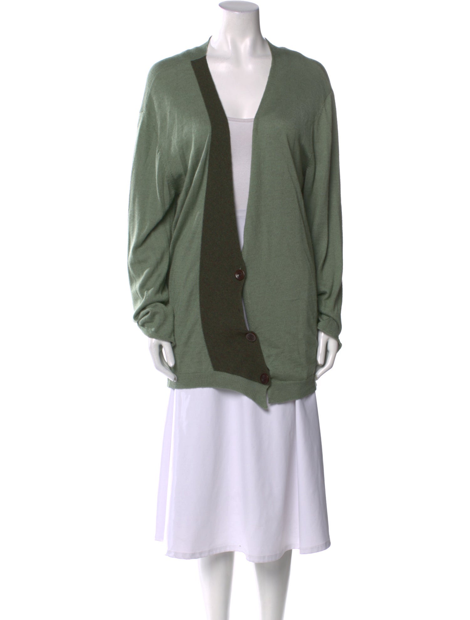 Dries Van Noten Camel Hair V-Neck Sweater