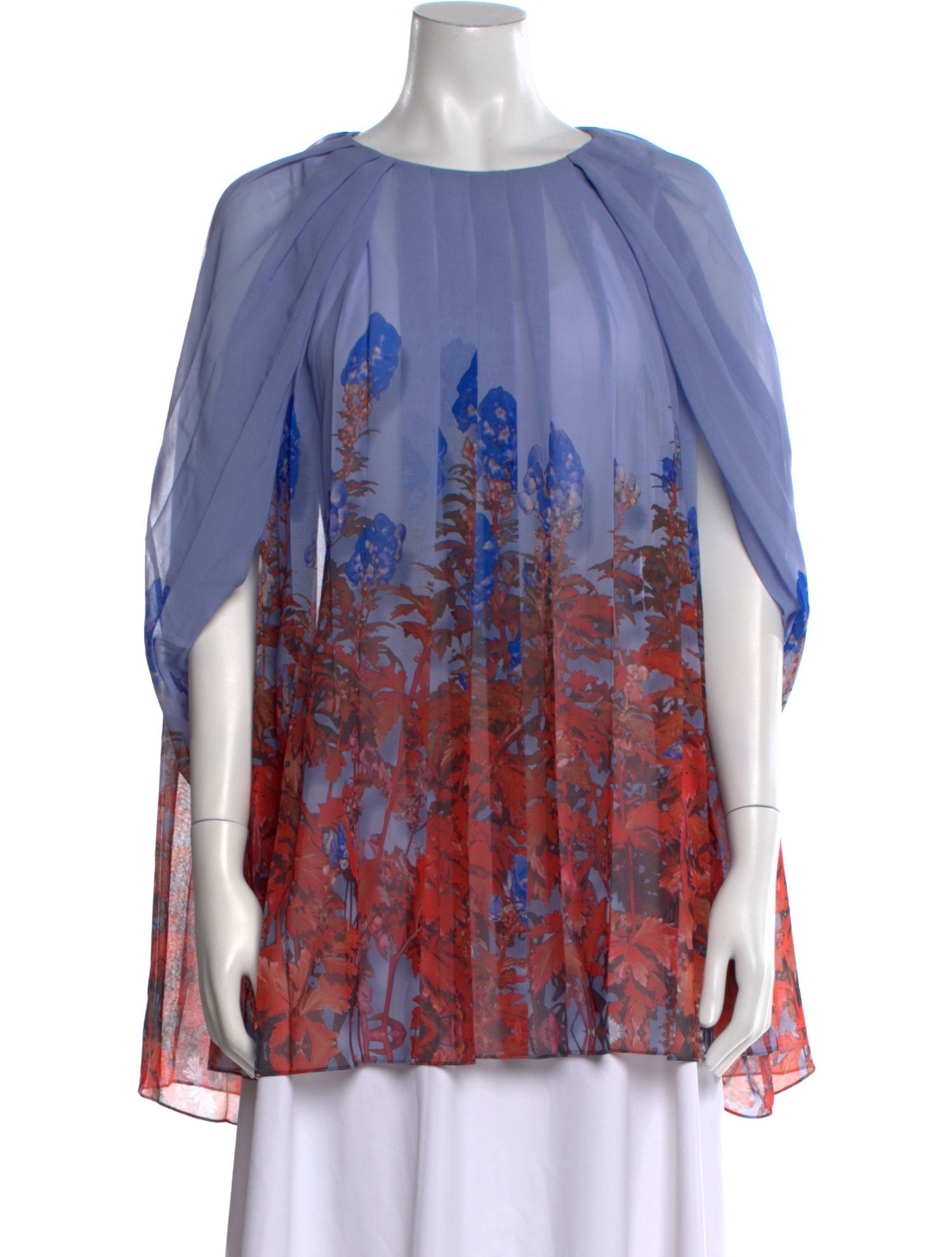 Dries Van Noten Printed Bateau Neckline Blouse
