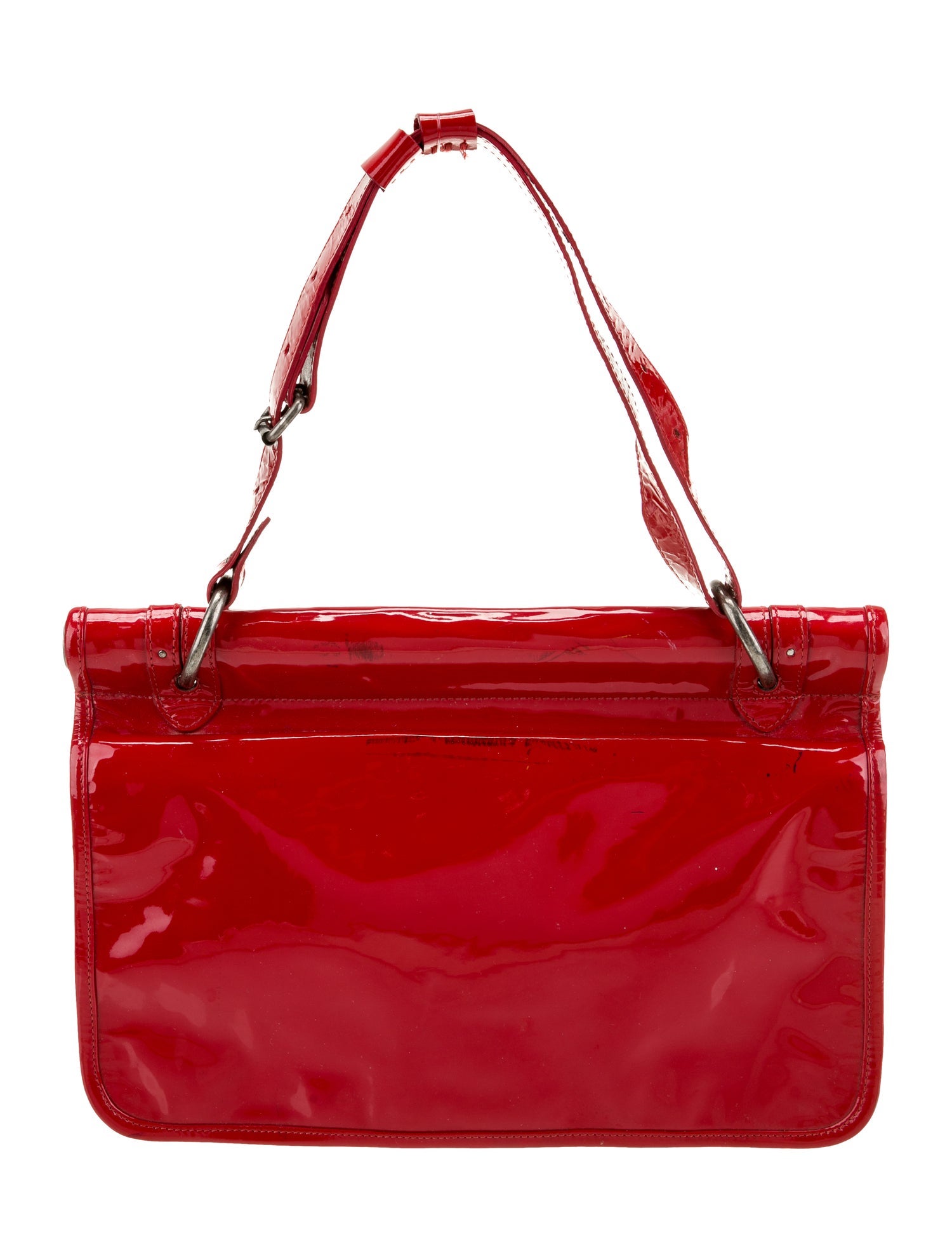 Dries Van Noten Patent Leather Top Handle Bag