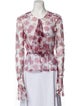 Dries Van Noten Nylon Floral Print Blouse