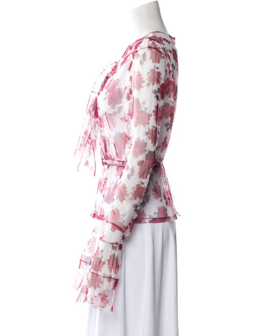 Dries Van Noten Nylon Floral Print Blouse