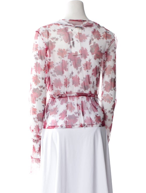 Dries Van Noten Nylon Floral Print Blouse