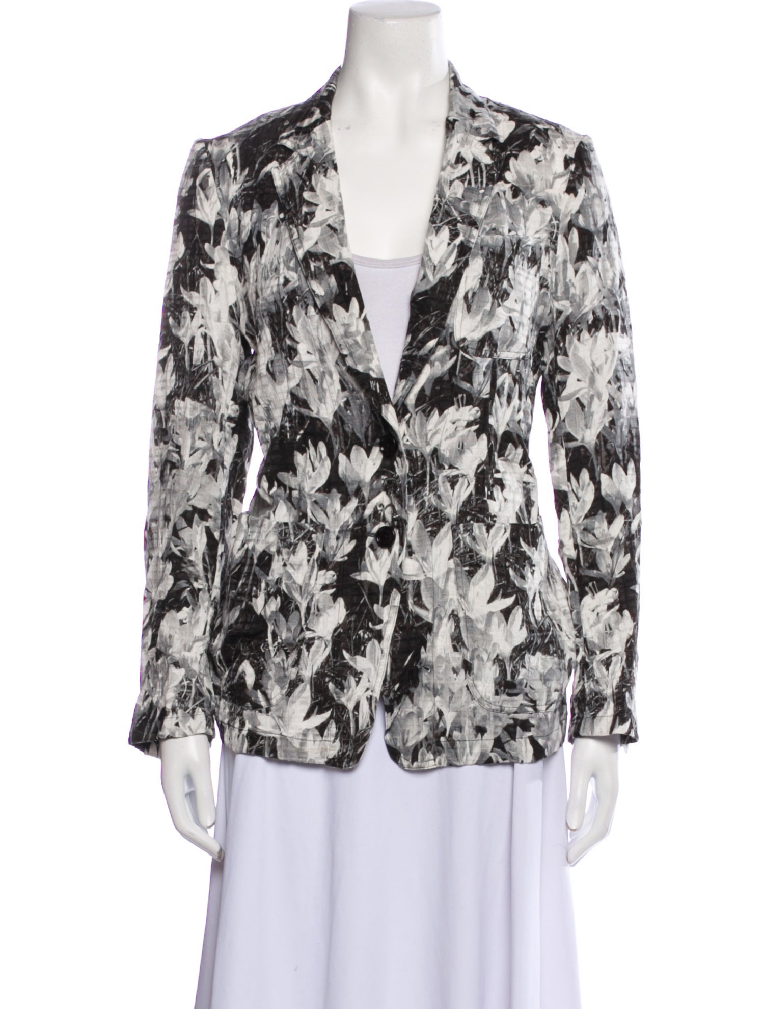 Dries Van Noten Floral Print Blazer