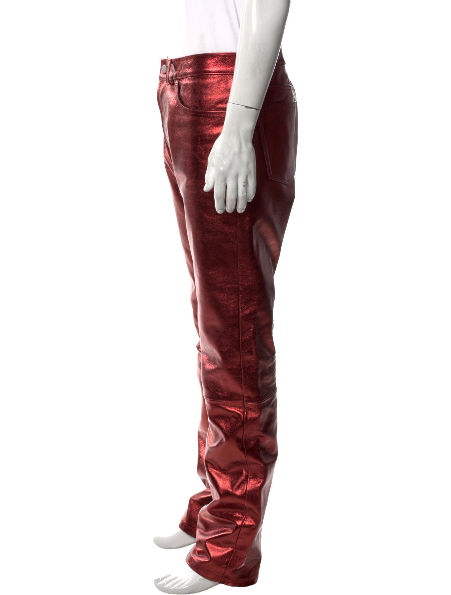 Dries Van Noten Leather Moto Pants