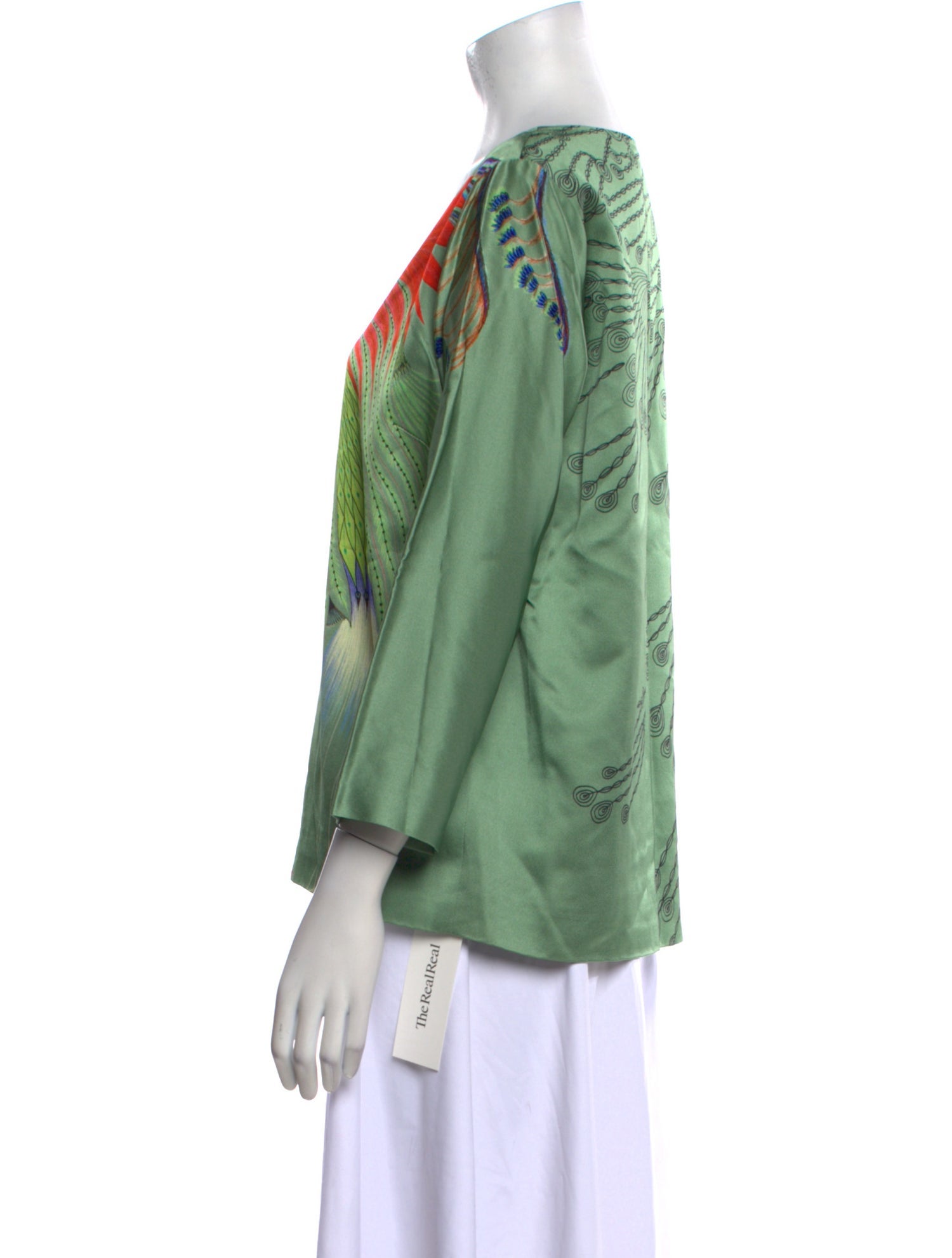 Dries Van Noten Printed V-Neck Blouse