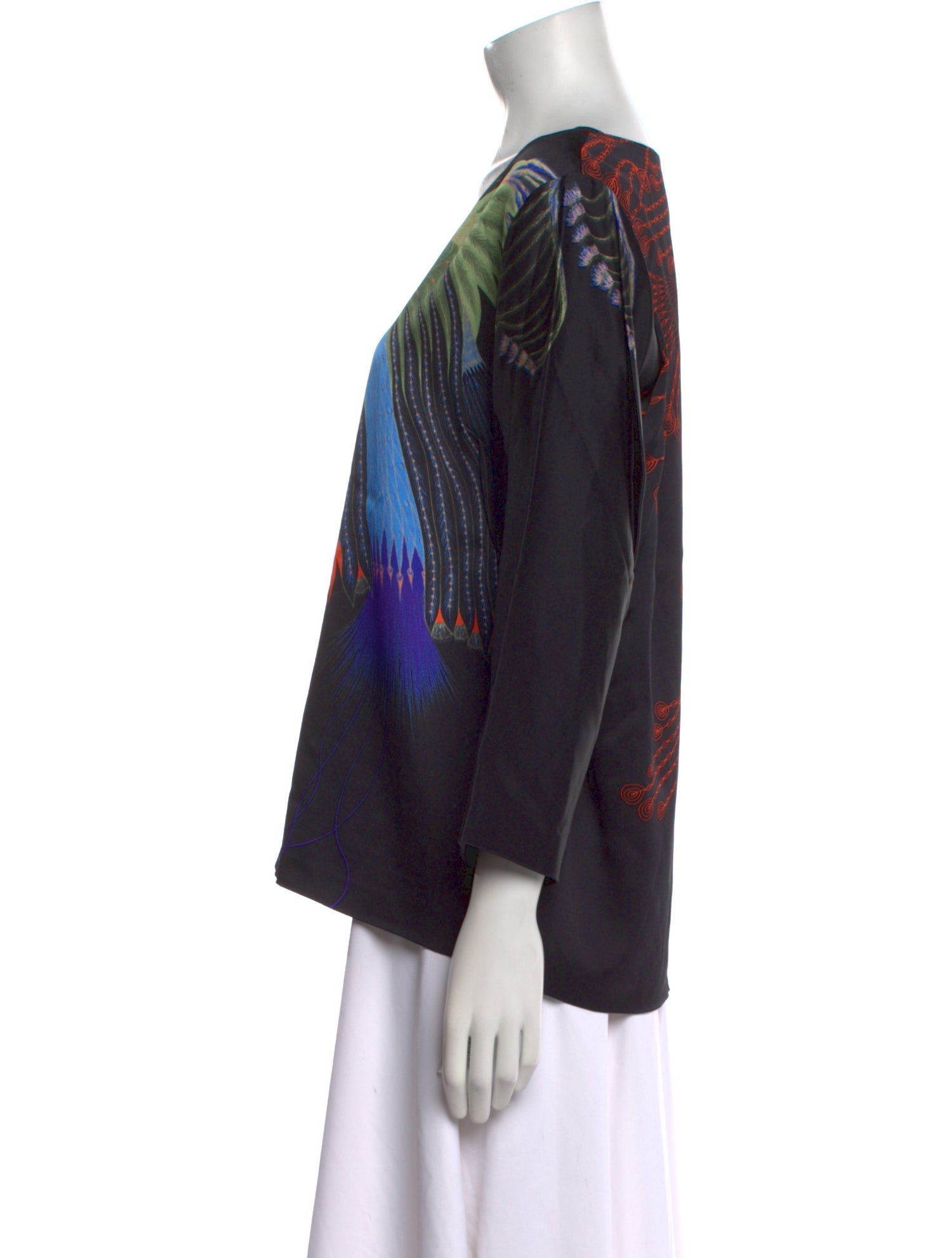 Dries Van Noten Printed V-Neck Blouse