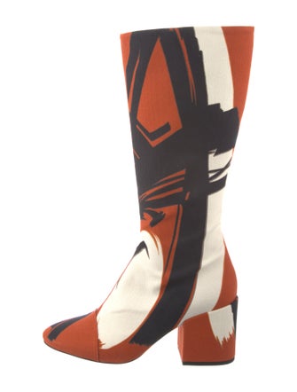 Dries Van Noten Canvas Printed Boots