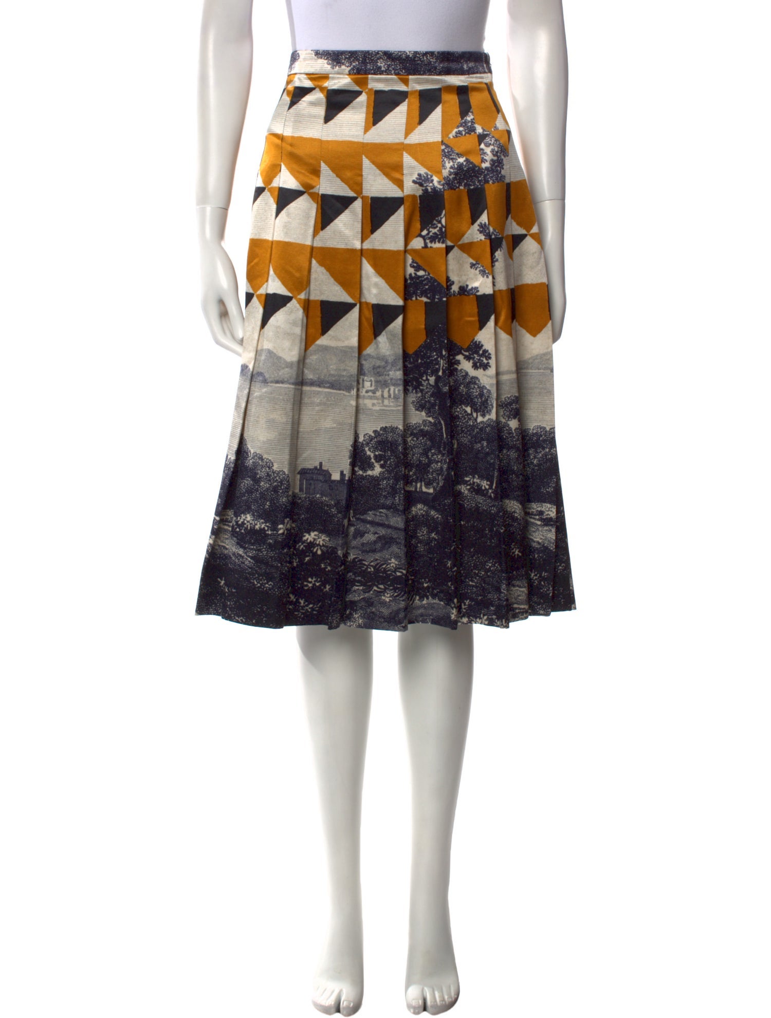 Dries Van Noten 0111641619612 関税送料込 関税送料込【DRIES VAN NOTEN】ミディスカート ブラウン サテン