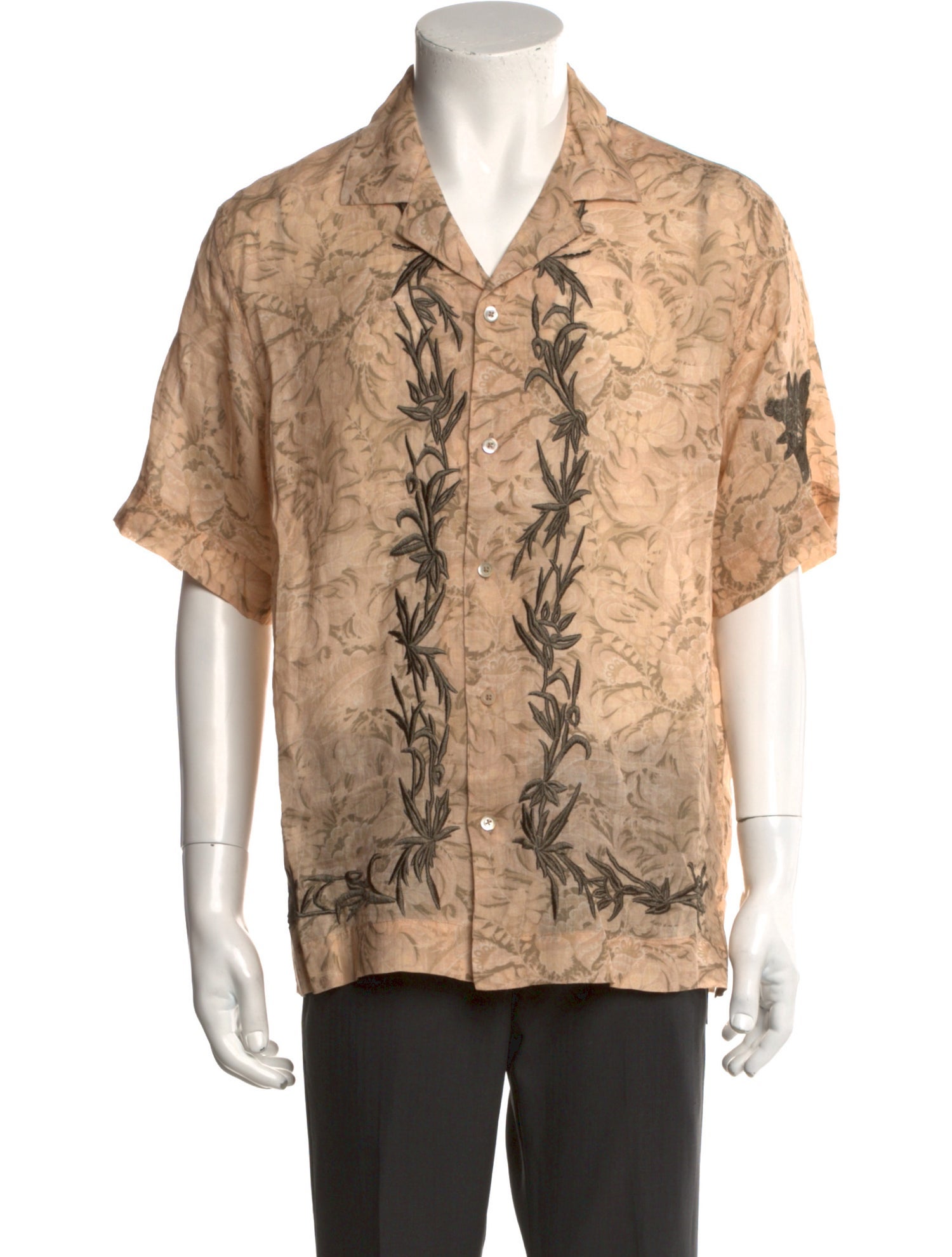 Dries Van Noten Printed Short Sleeve Shirt
