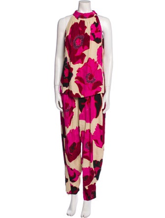 Dries Van Noten Floral Print Pant Set